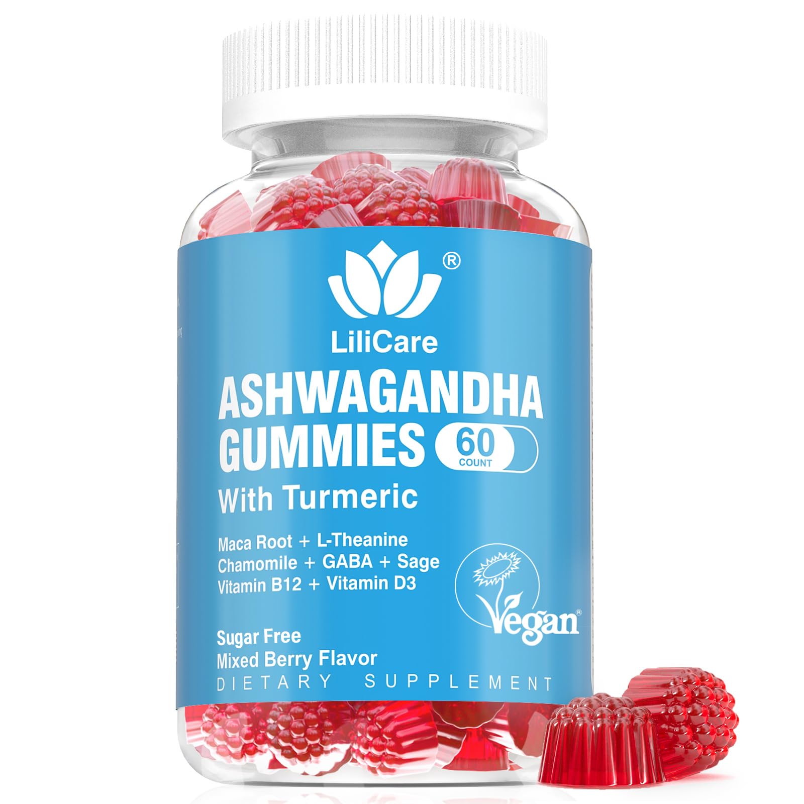 Foto 2 pulgar | Suplemento Envydeal Gomitas De Ashwagandha 2000 Mg 60 Unidades - Venta Internacional