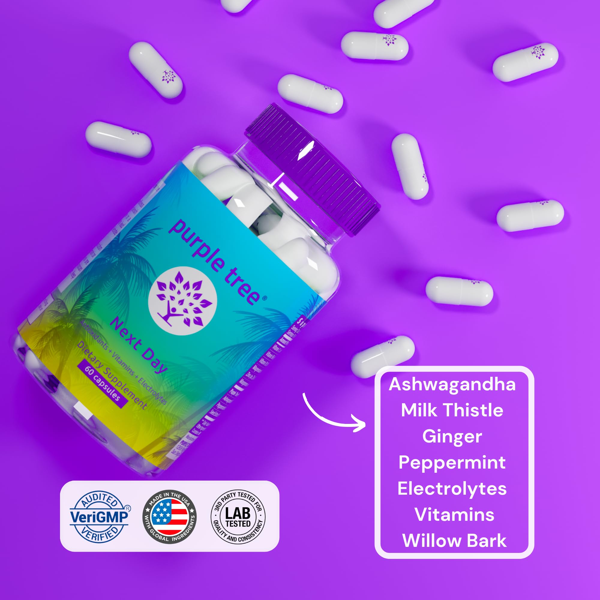 Foto 5 pulgar | Suplemento Purple Tree Next Day Replenish 90 Píldoras - Venta Internacional
