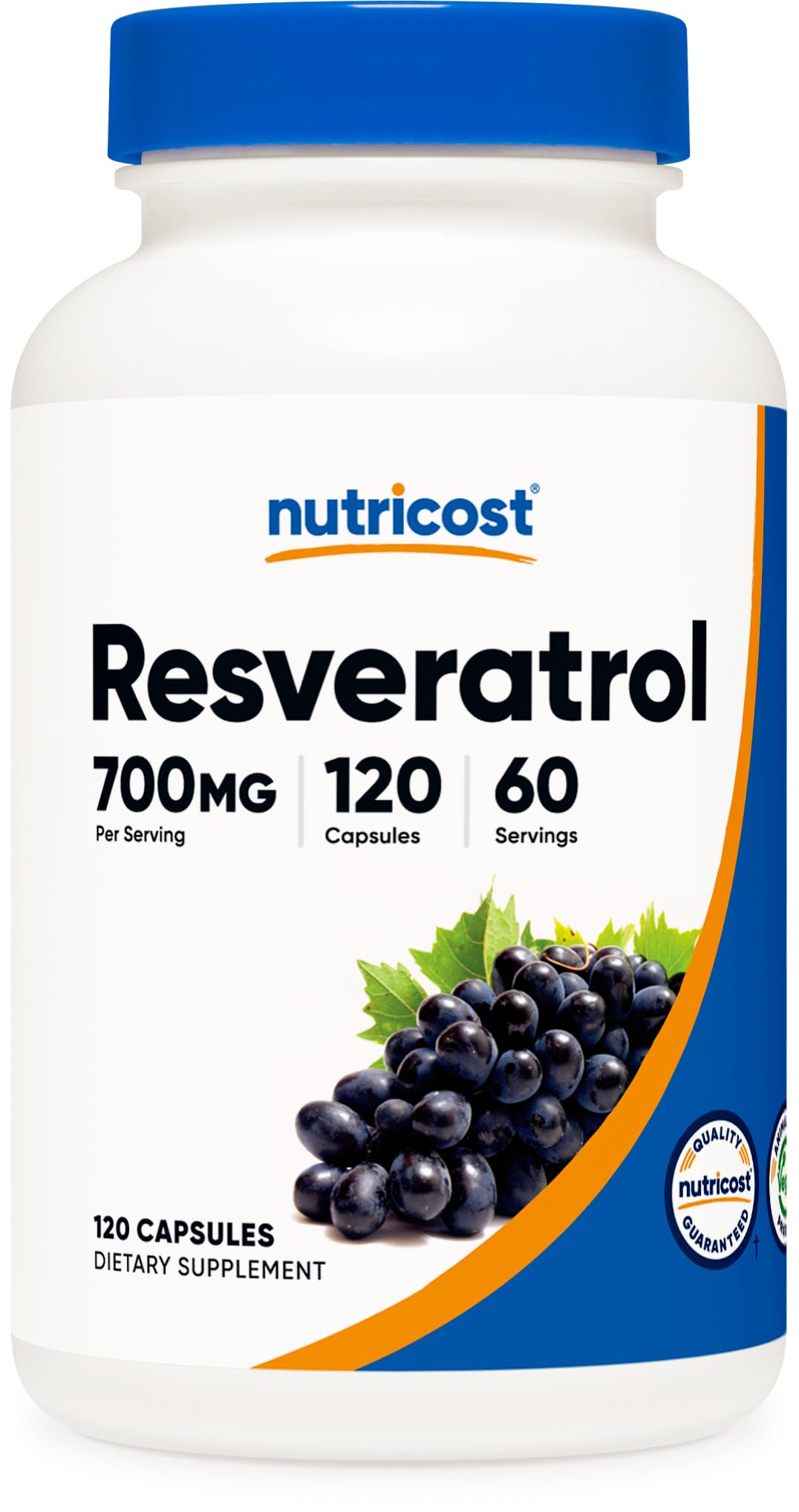 Foto 2 pulgar | Suplemento Nutricost Resveratrol 700 Mg 120 Cápsulas - Venta Internacional
