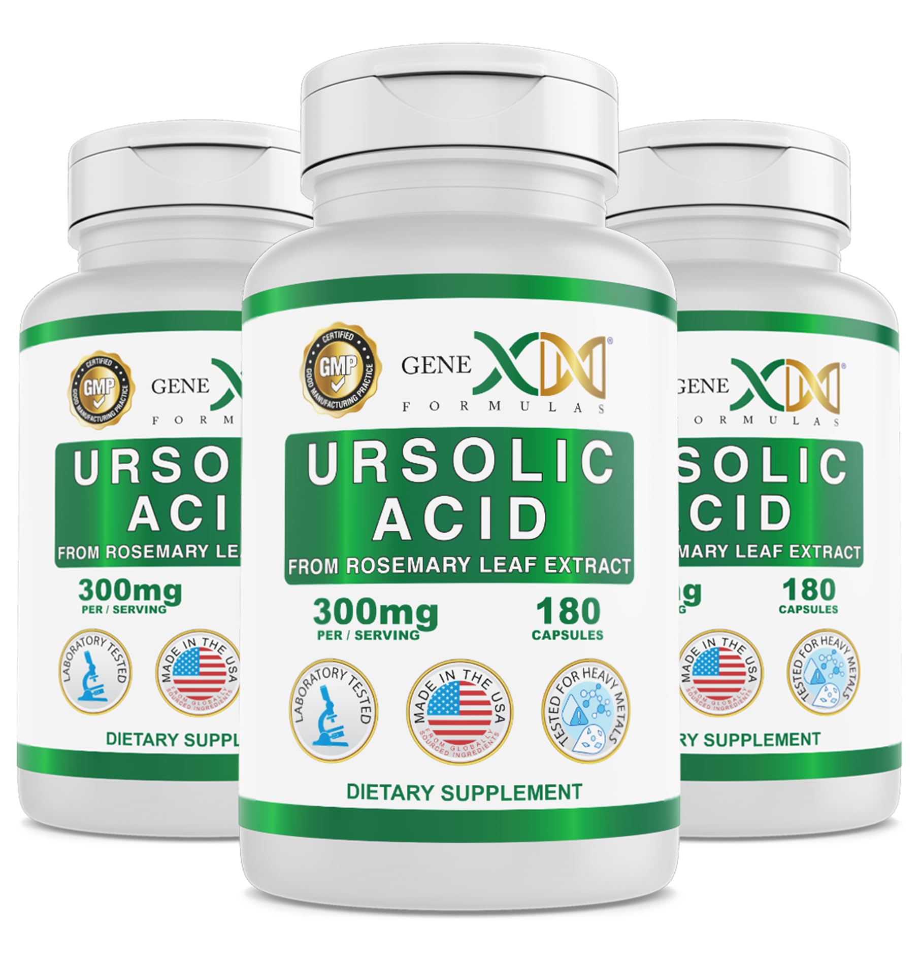 Foto 2 pulgar | Suplemento Genex Fórmulas de Ácido Ursólico 300 mg 540 Cápsulas 3 Frascos - Venta Internacional