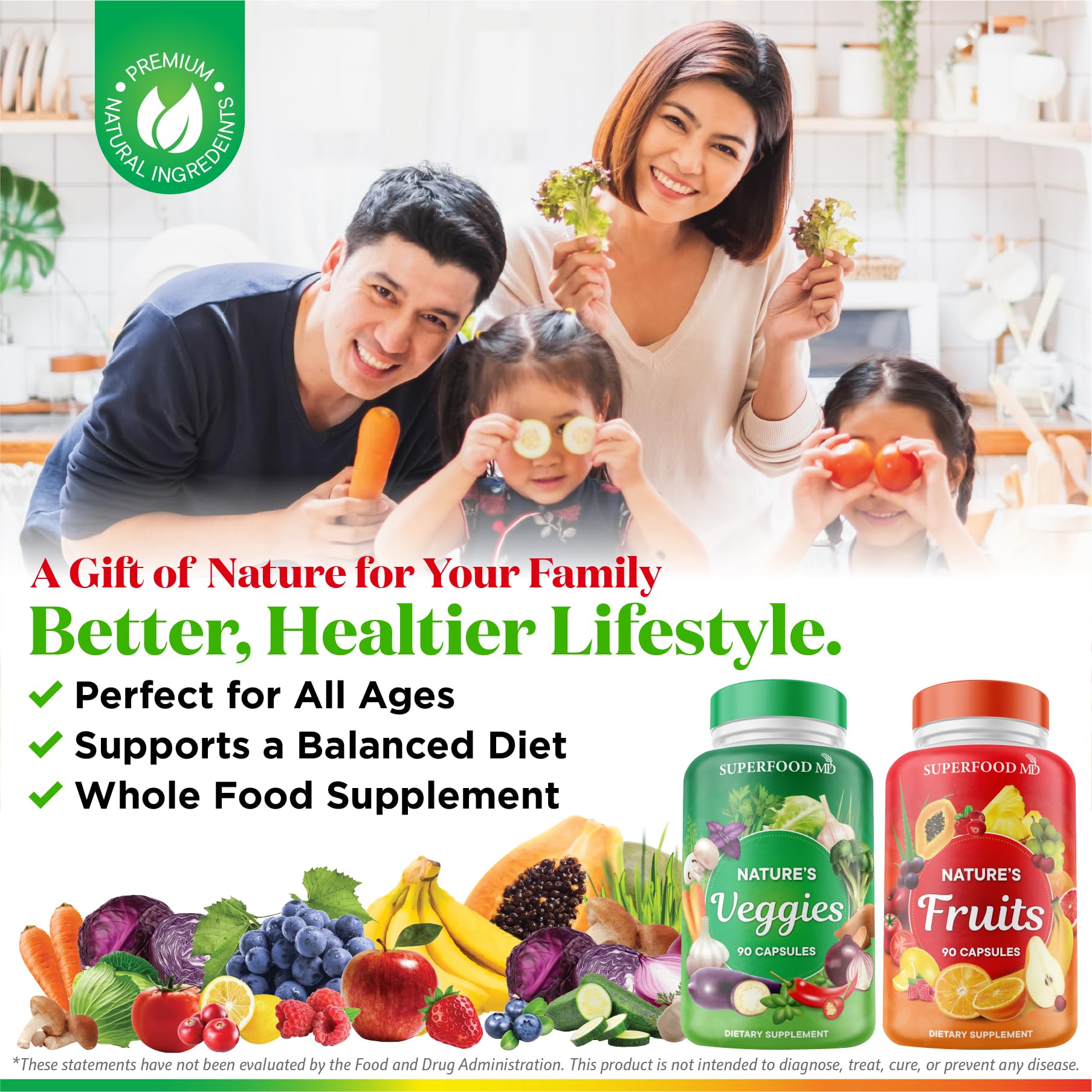 Foto 5 pulgar | Suplemento Superfood Md Superfood 180 Frutas, 180 Cápsulas Vegetarianas - Venta Internacional.