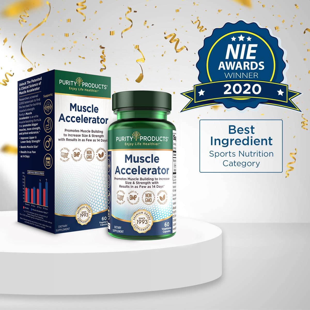 Foto 7 pulgar | Supplement Purity Products Muscle Accelerator 650 Mg 60 Cápsulas 3 Piezas - Venta Internacional
