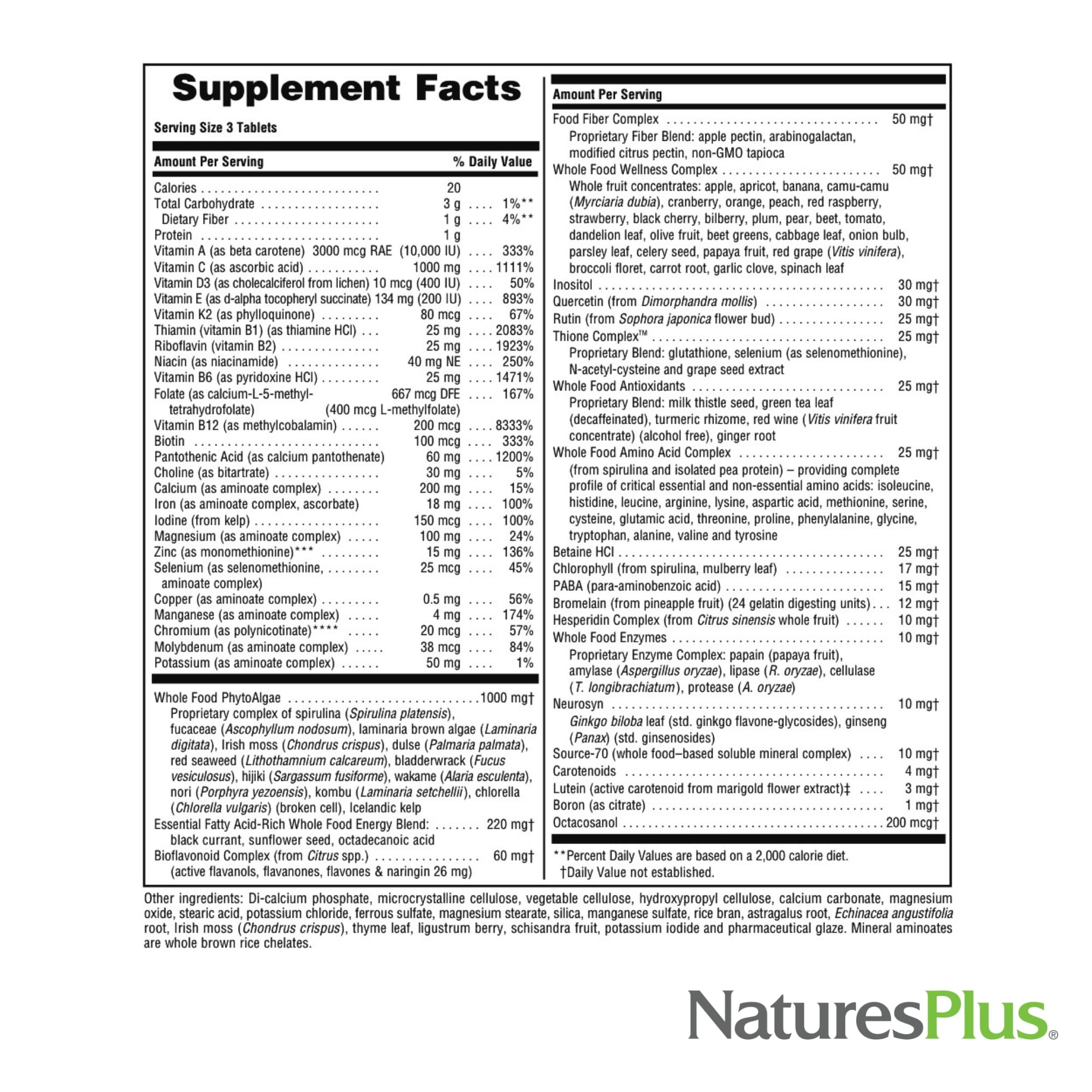 Foto 5 pulgar | Suplemento Natures Plus Ultra Source Of Life 180 Comprimidos - Venta Internacional