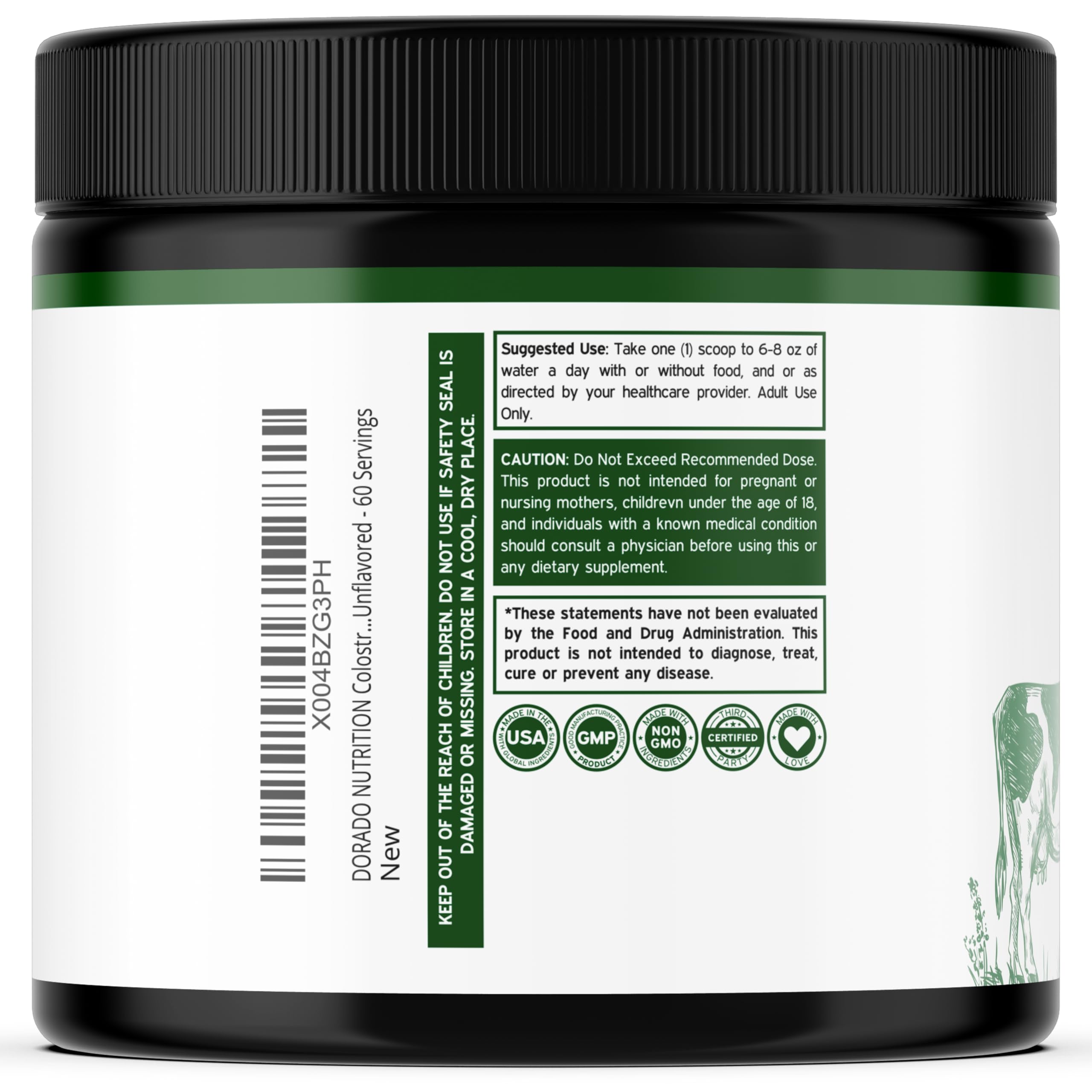 Foto 4 pulgar | Suplemento En Polvo Dorado Nutrition Colostrum 90g - Venta Internacional.