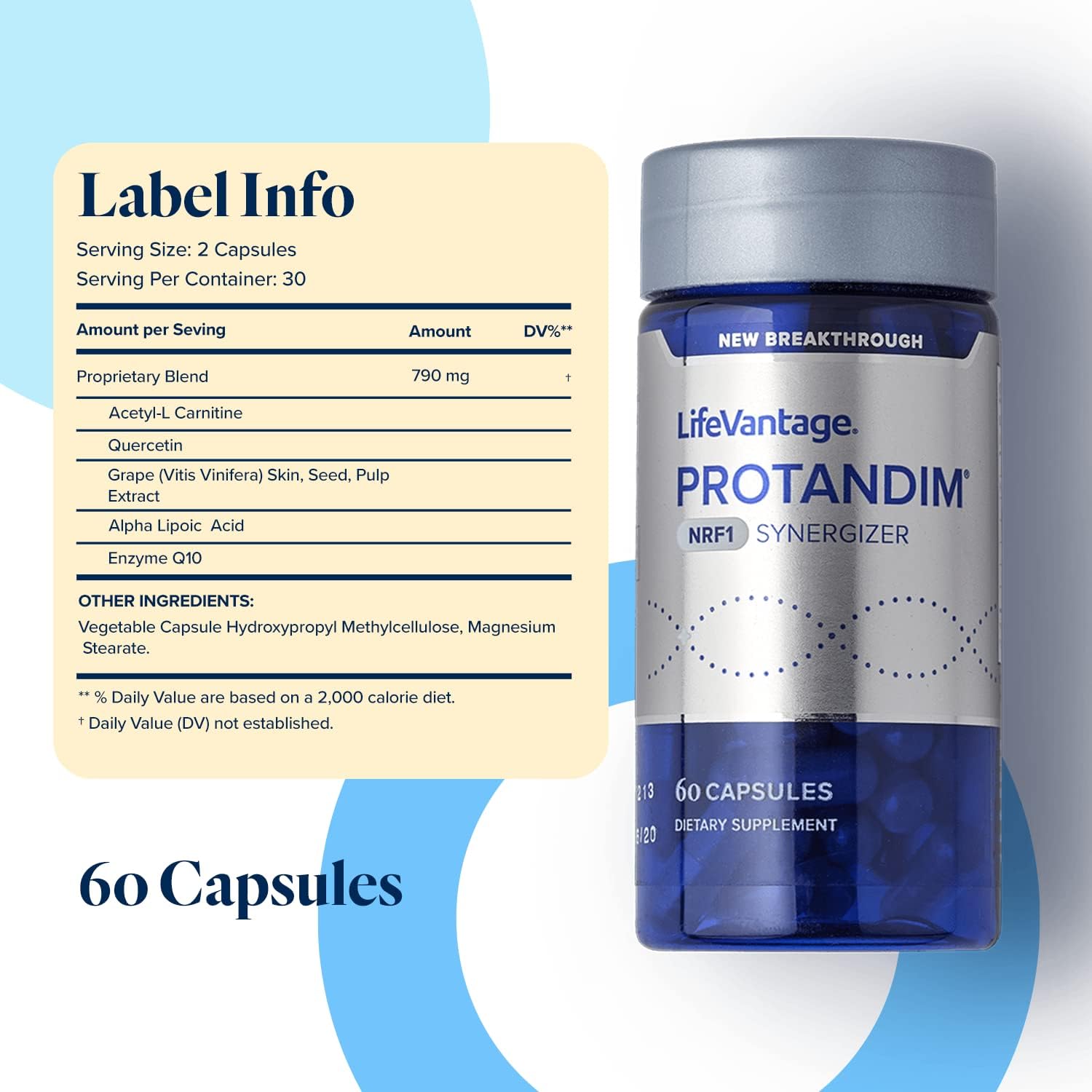 Foto 3 pulgar | Suplemento Lifevantage Protandim Nrf1 Synergizer 60 Cápsulas - Venta Internacional