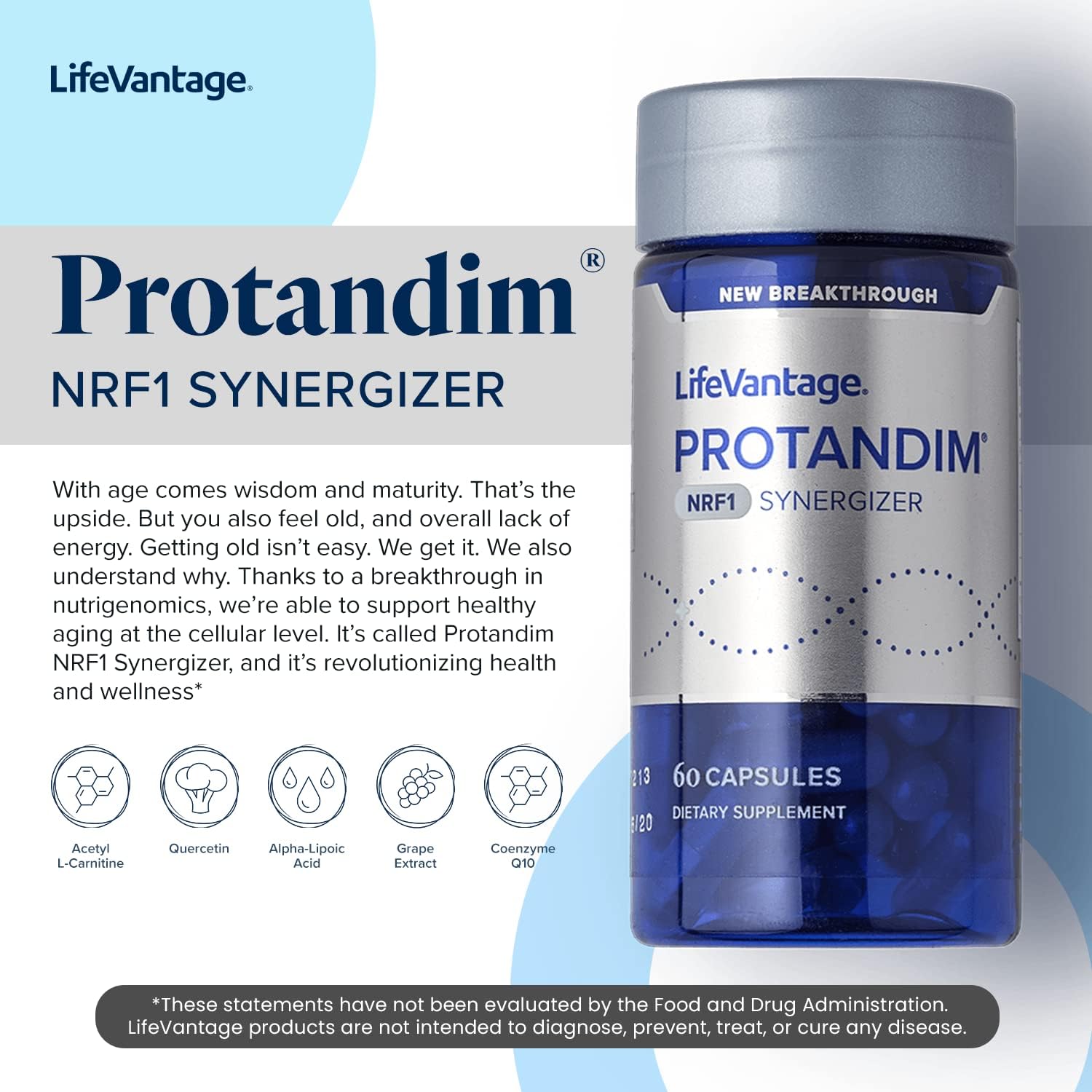 Foto 4 pulgar | Suplemento Lifevantage Protandim Nrf1 Synergizer 60 Cápsulas - Venta Internacional