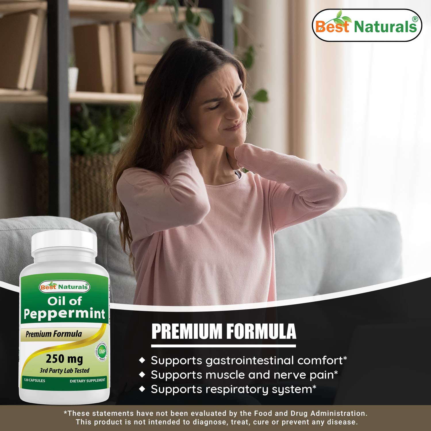 Foto 6 pulgar | Suplemento Best Naturals Aceite De Menta 3 Piezas-Venta Internacional