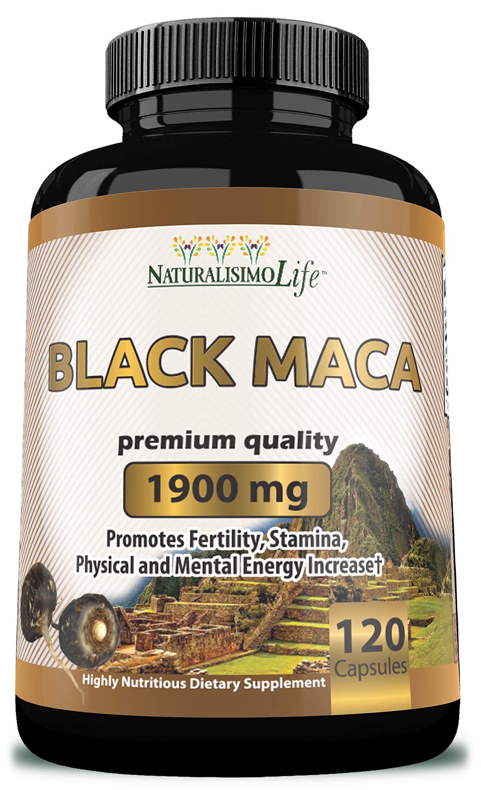 Foto 2 pulgar | Suplemento Naturalisimolife Maca Negra Orgánica 1900 Mg 120 Cápsulas - Venta Internacional