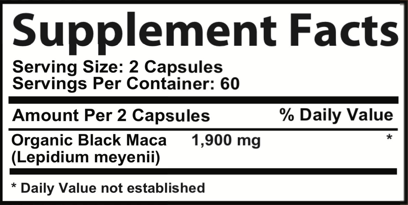 Foto 2 | Suplemento Naturalisimolife Maca Negra Orgánica 1900 Mg 120 Cápsulas - Venta Internacional