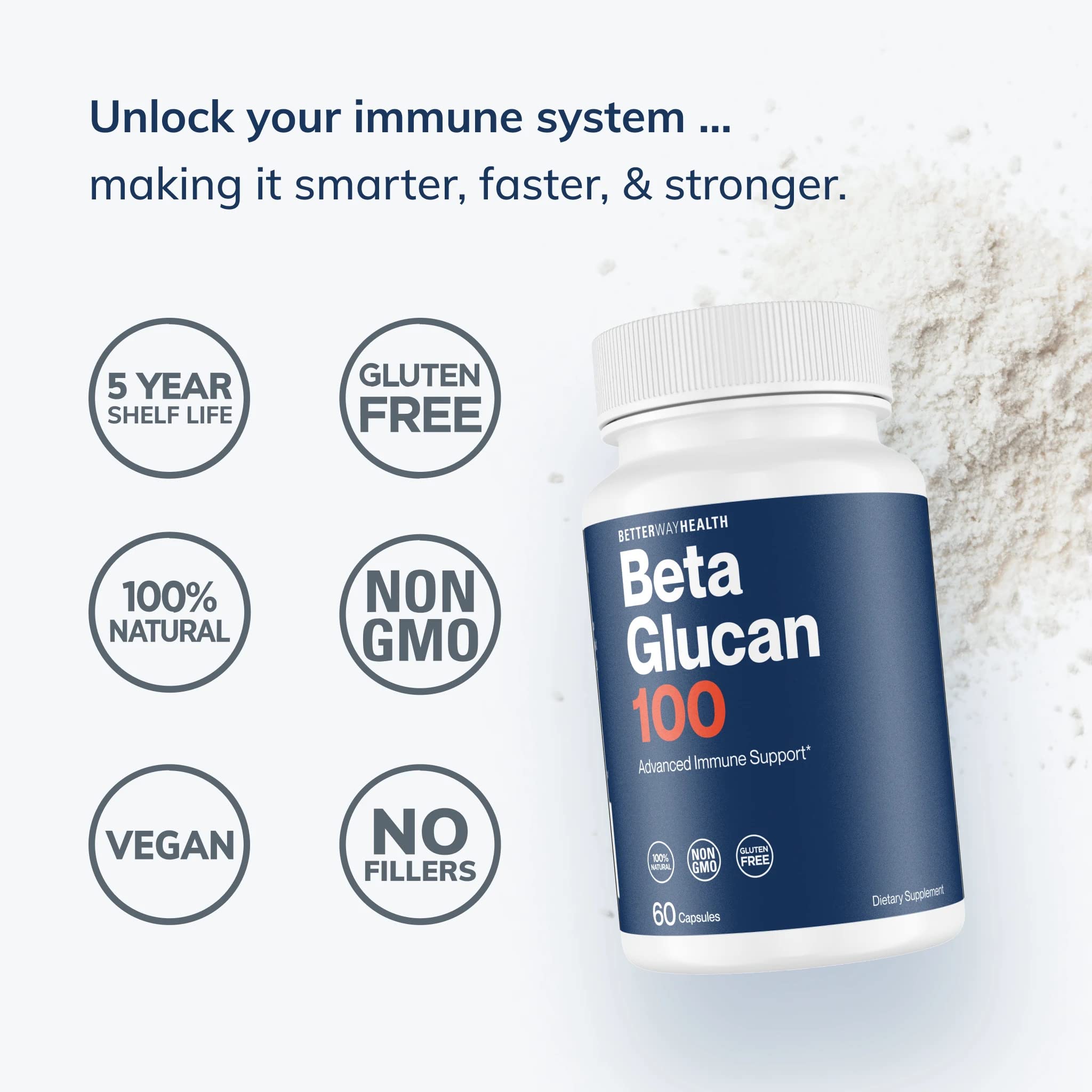 Foto 3 pulgar | Suplemento Better Way Health Advanced Immune Support 100 Mg - Venta Internacional