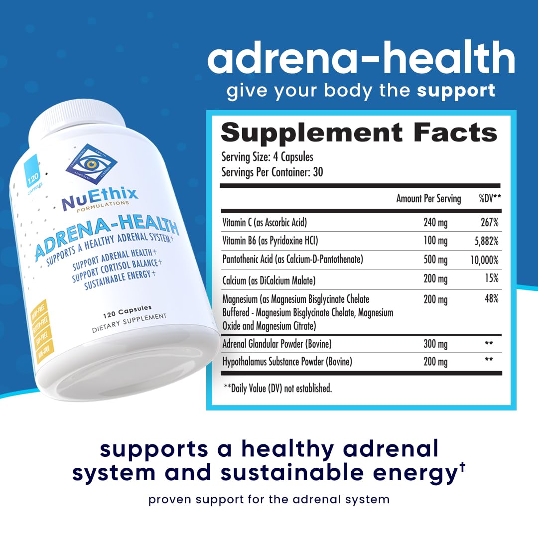 Foto 6 pulgar | Suplemento Dietético Nuethix Formulations Adrena-health 120 Cápsulas - Venta Internacional