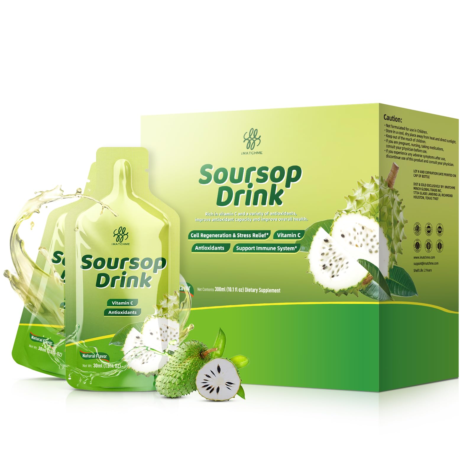 Bebida de Frutas Imatchme Guanábana Y Graviola Con Vitamina C 300 Ml - Venta Internacional