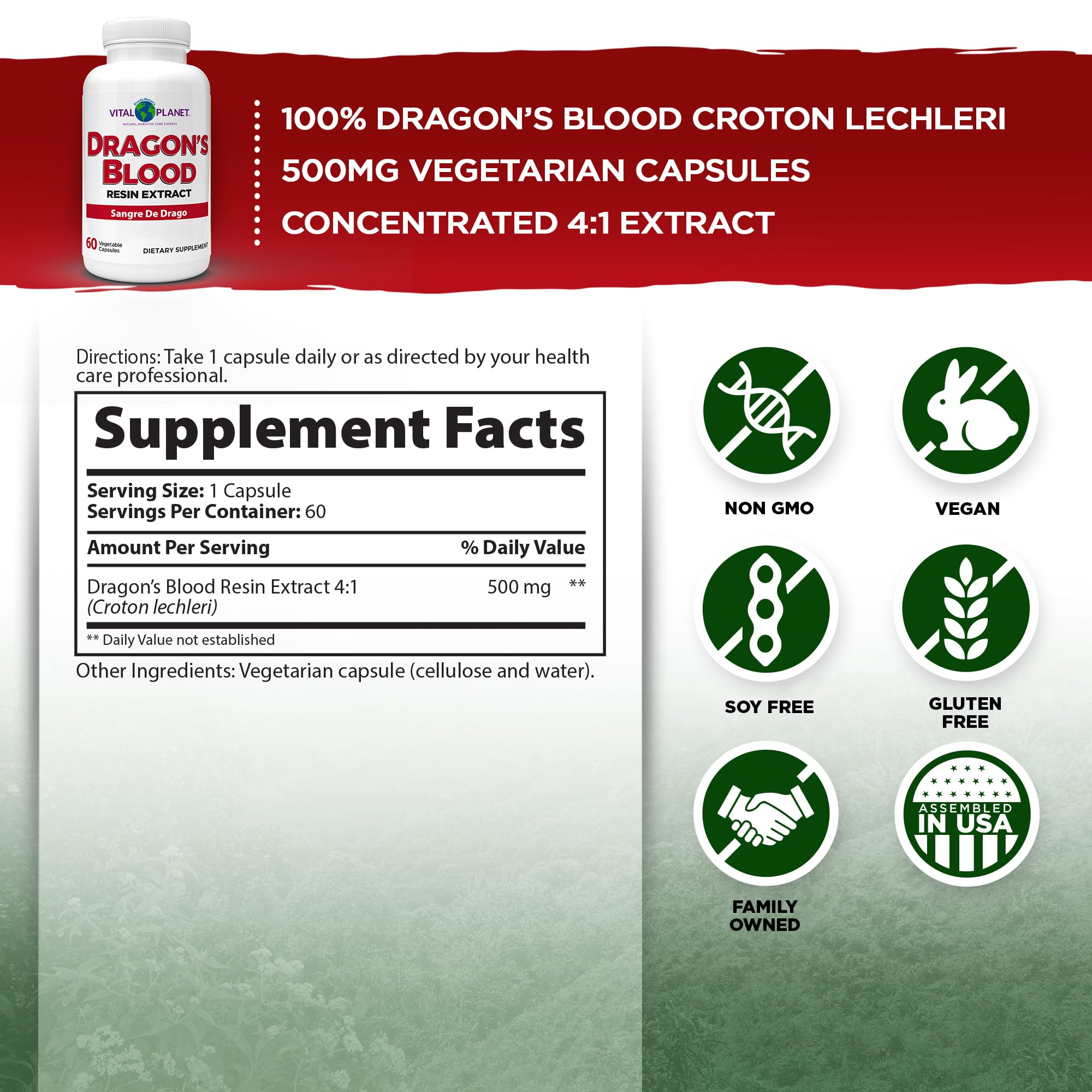 Foto 3 pulgar | Suplemento Vital Planet Dragon's Blood - Venta Internacional