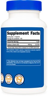 Foto 5 | Suplemento Nutricost De Vitamina B2 Riboflavina 400 Mg 120 Cápsulas - Venta Internacional