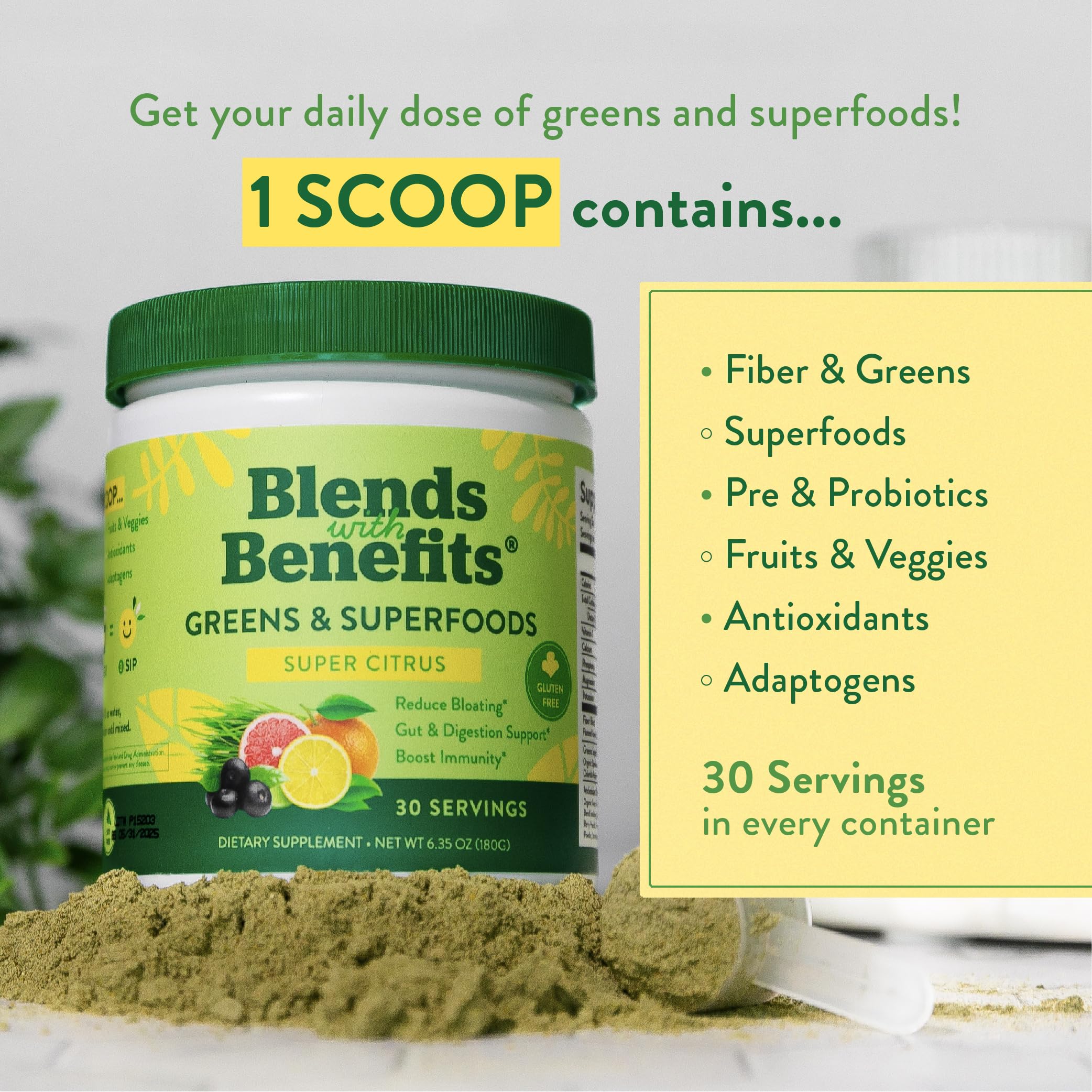 Foto 4 pulgar | Mezclas Nutritivas Super Greens Powder 360 con Probióticos - Venta Internacional