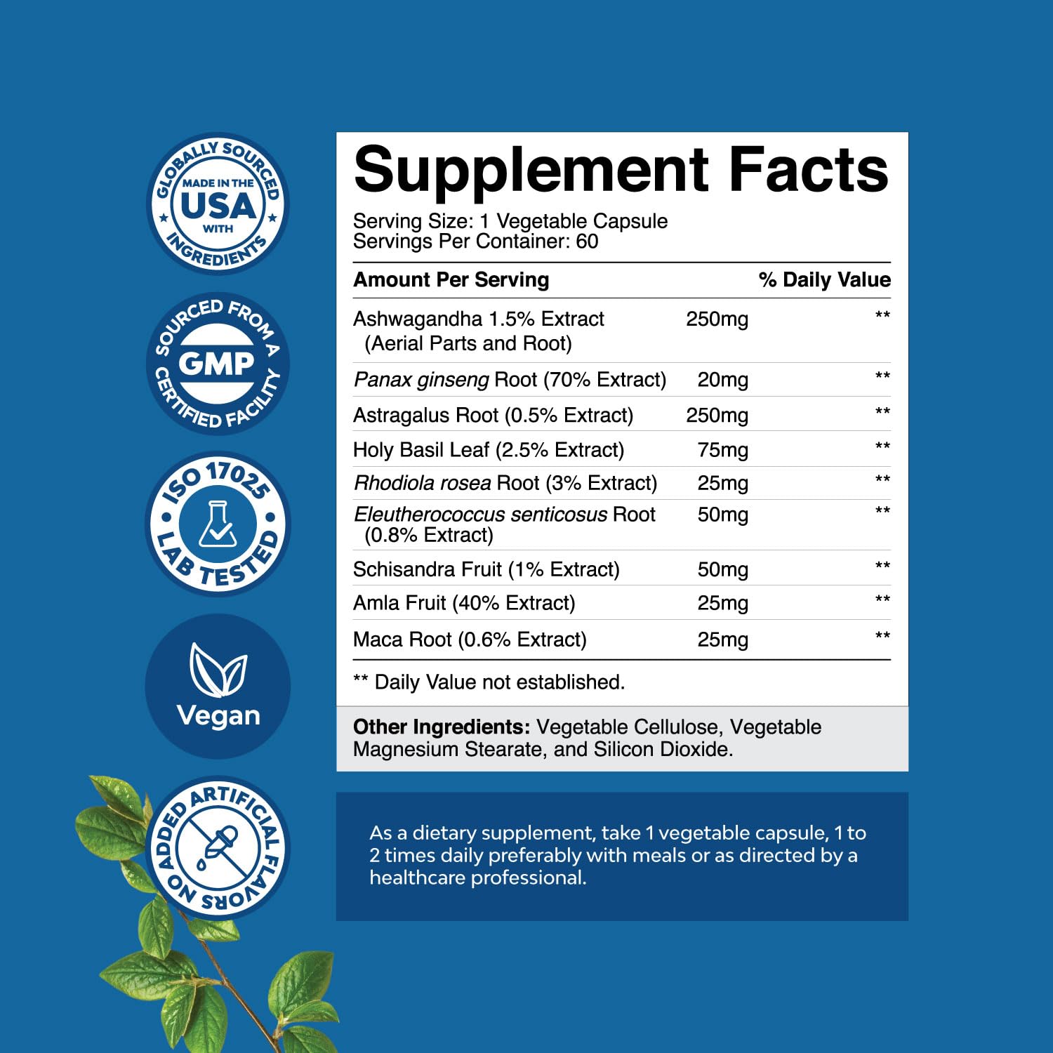 Foto 4 pulgar | Suplemento Herbal Adaptógeno para Apoyar El Estado De Ánimo Natures Craft - Venta Internacional