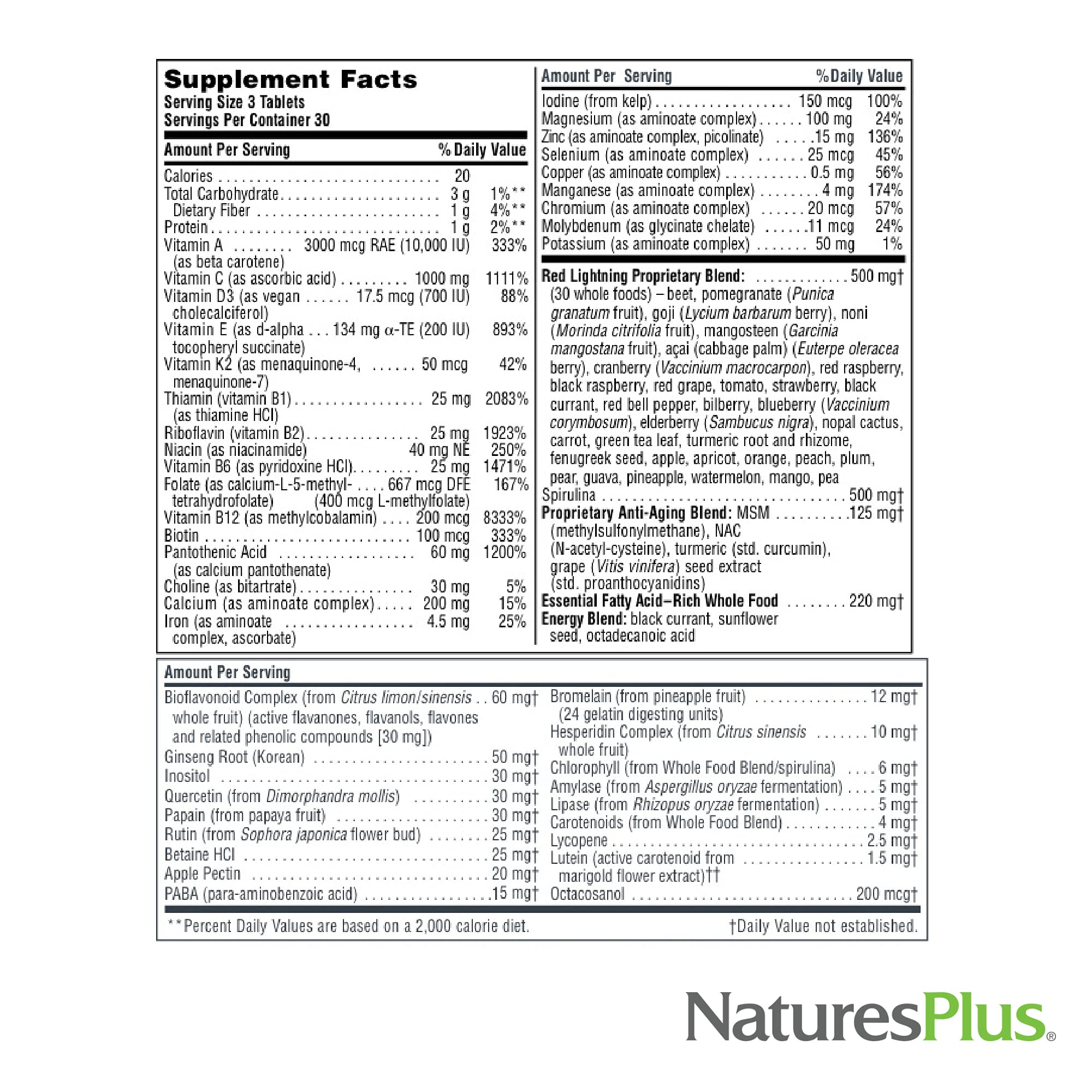 Foto 5 pulgar | Suplemento Natures Plus Source Of Life 90 Comprimidos - Venta Internacional