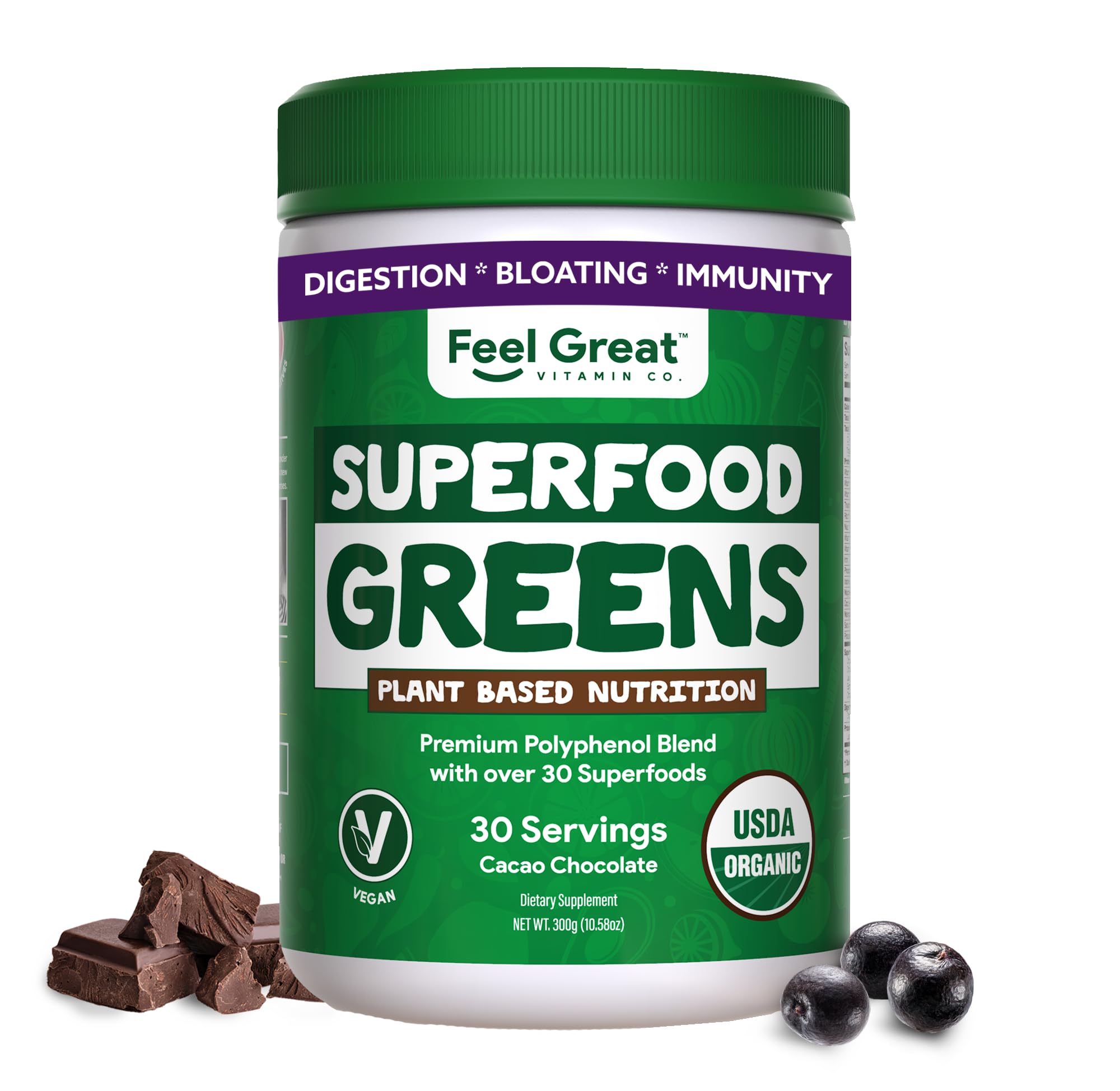Foto 2 pulgar | Superfood Greens en Polvo The Feel Great Vitamin Company - Venta Internacional