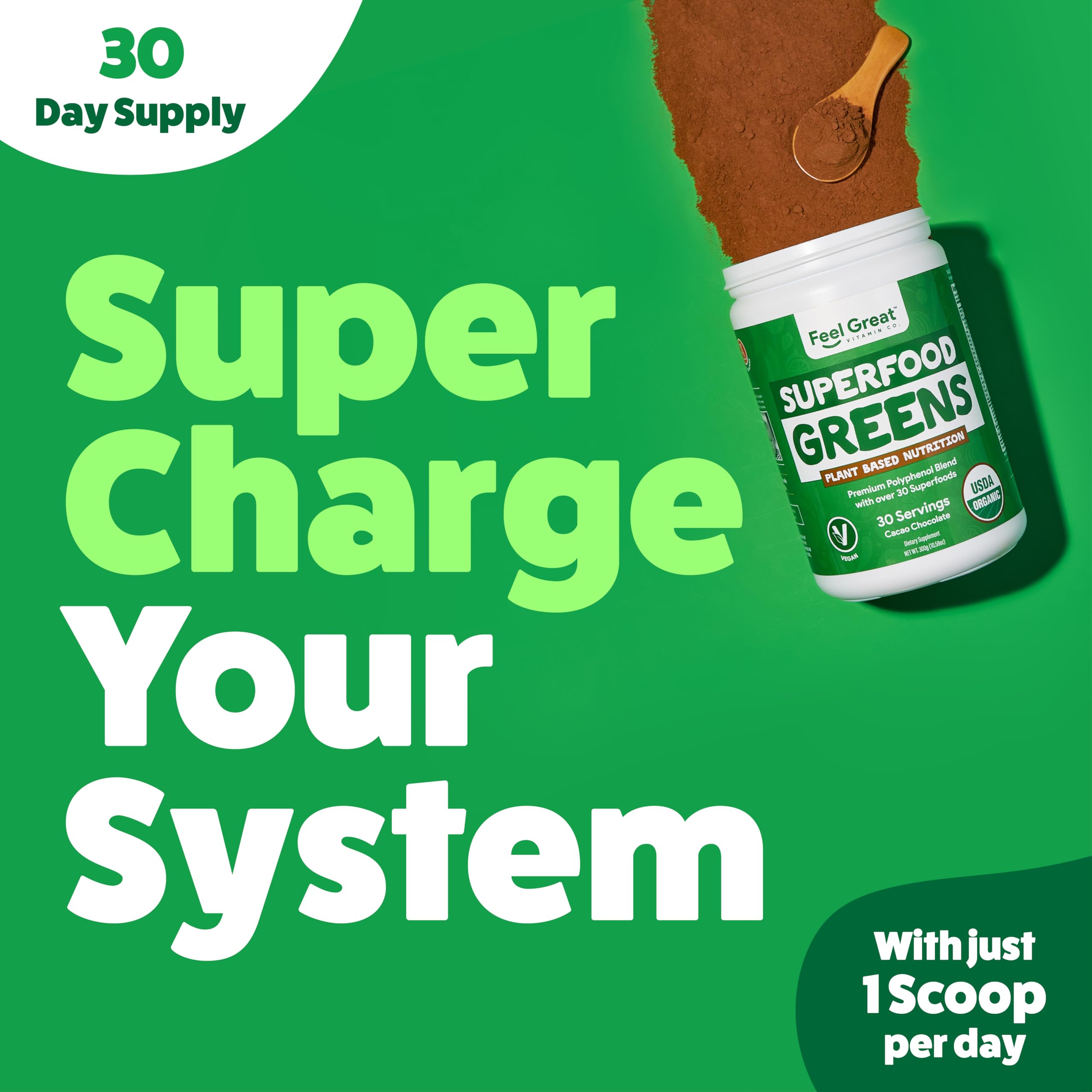 Foto 7 pulgar | Superfood Greens en Polvo The Feel Great Vitamin Company - Venta Internacional