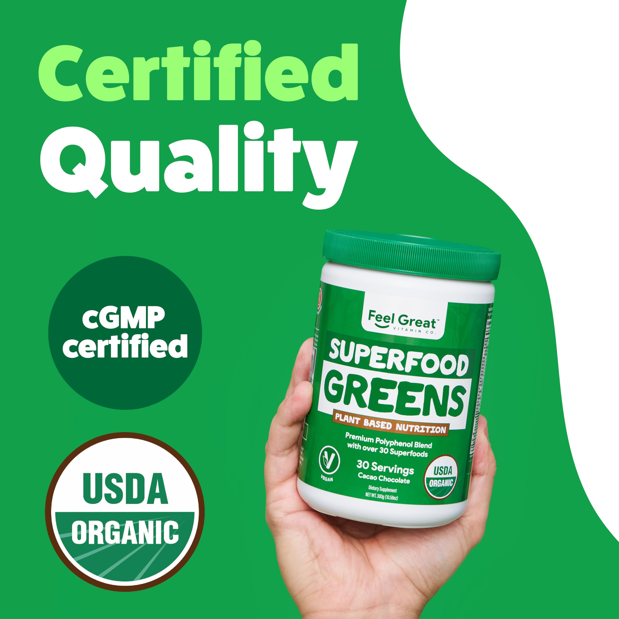Foto 8 pulgar | Superfood Greens en Polvo The Feel Great Vitamin Company - Venta Internacional