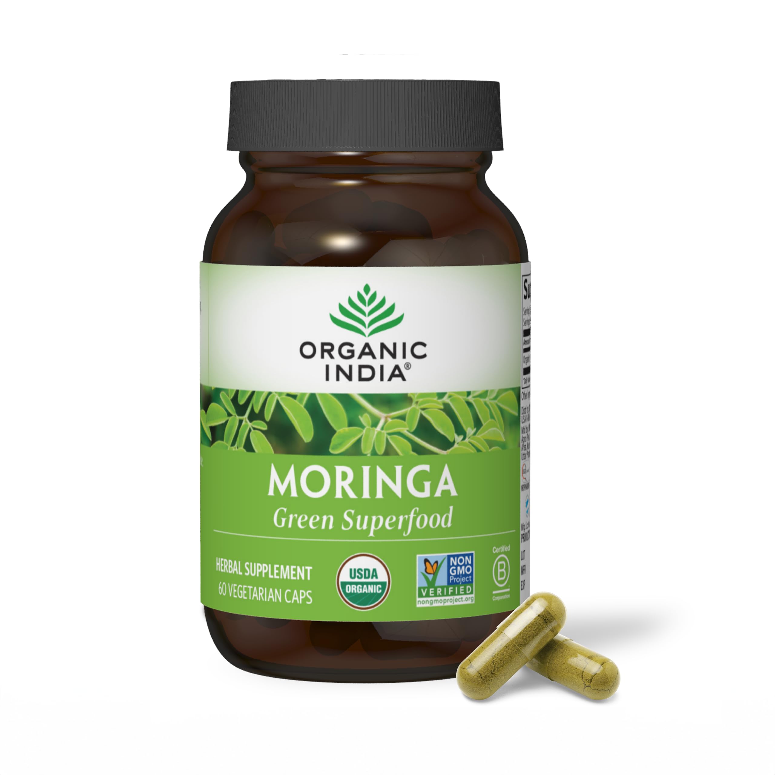 Foto 2 pulgar | Suplemento Organic India Moringa 60 Cápsulas Orgánicas - Venta Internacional