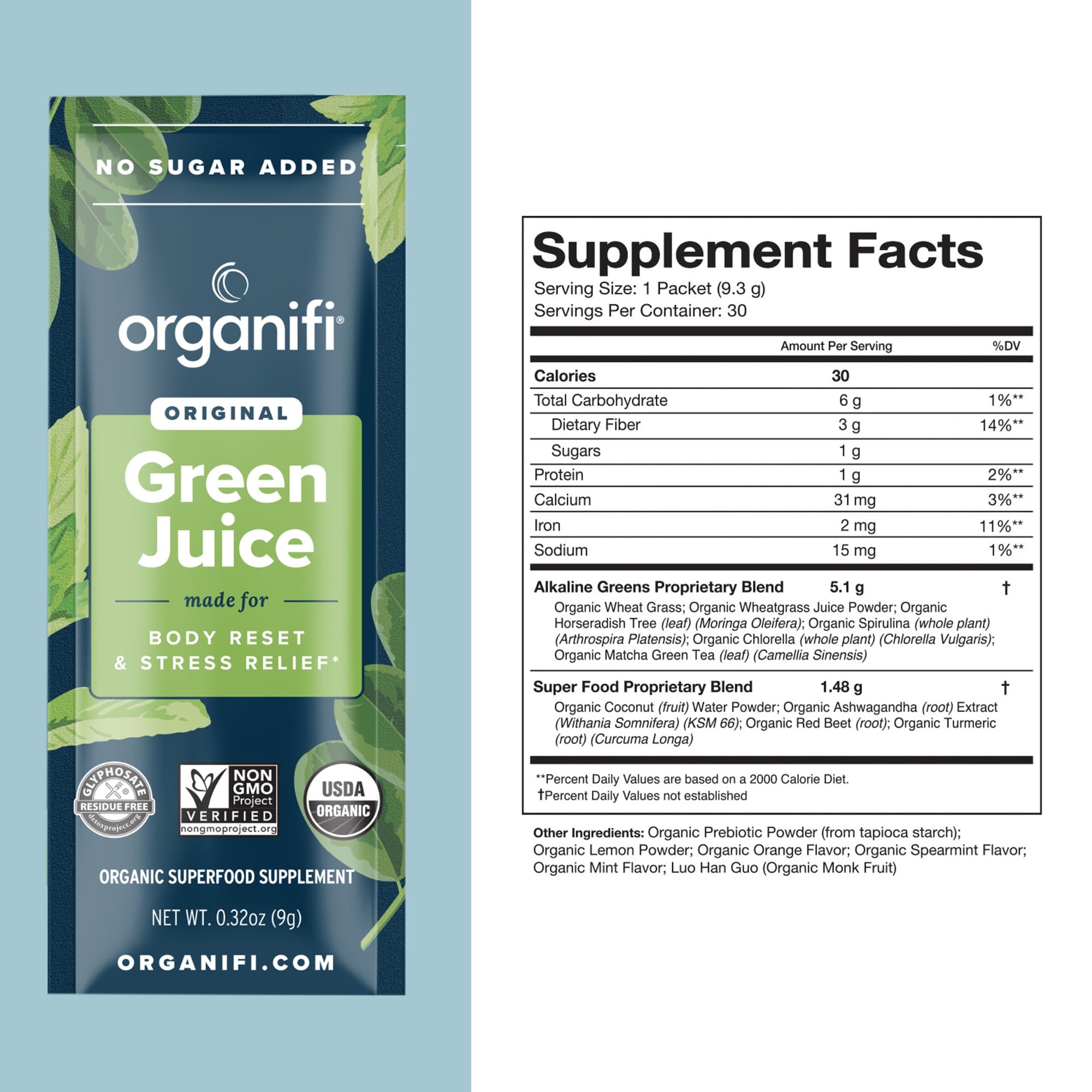 Foto 3 pulgar | Paquete de Viaje Supplement Organifi Green Juice 30 Dosis - Venta Internacional