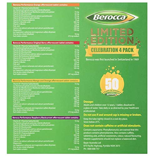 Foto 4 | Tabletas Efervescentes Berocca Performance 60 Tabletas - Venta Internacional