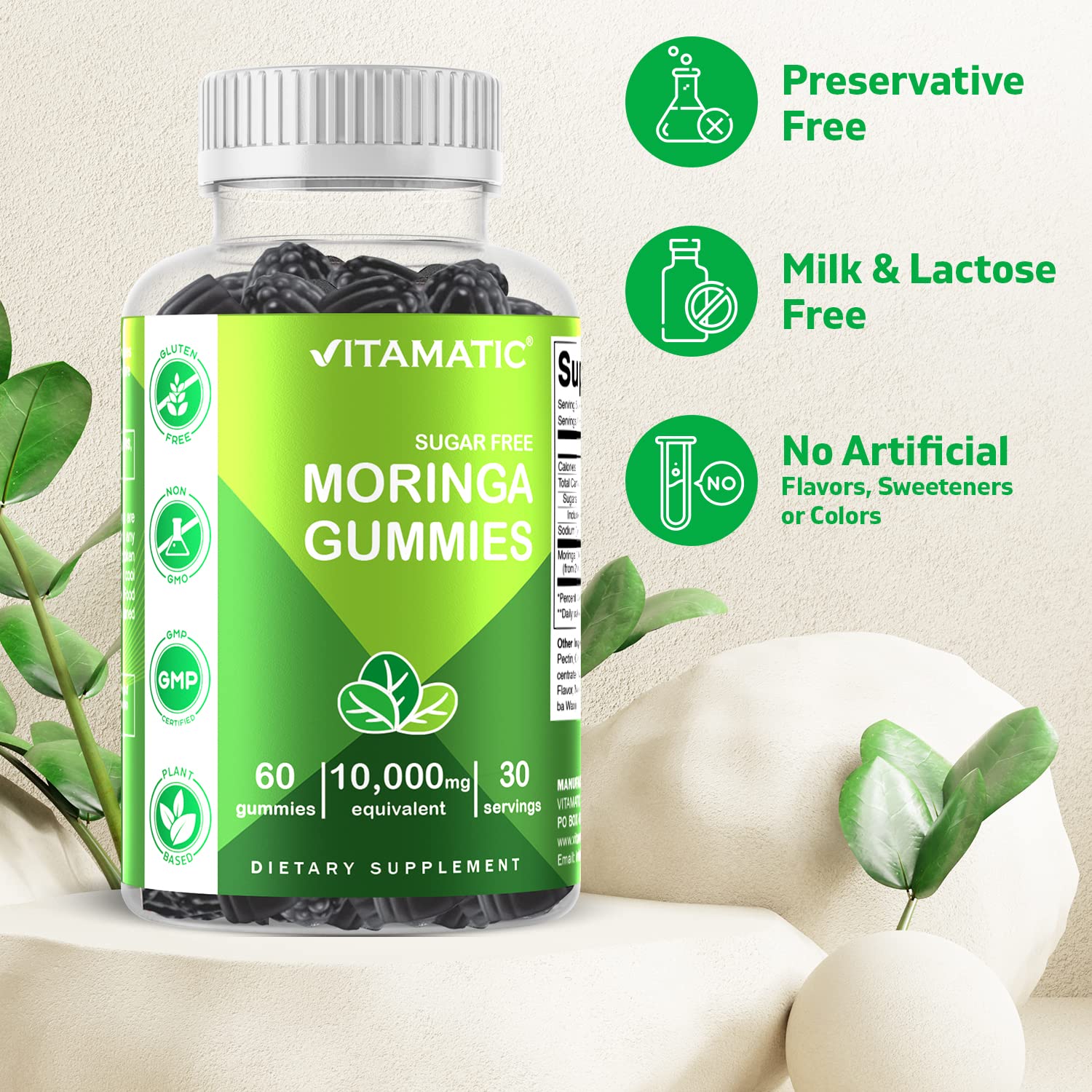 Foto 5 pulgar | Suplemento Vitamático De Gomitas De Moringa 10000 Mg - Venta Internacional