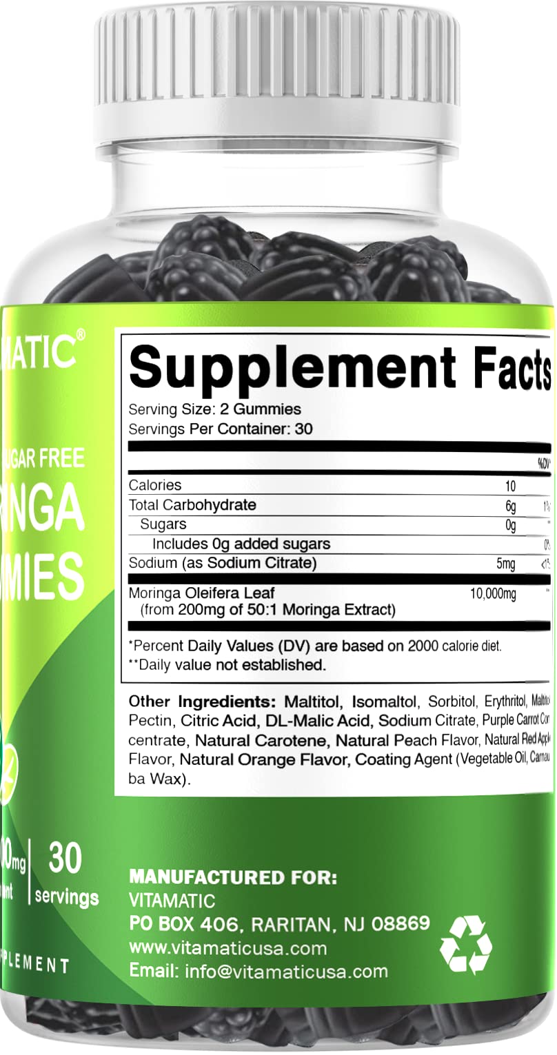 Foto 8 pulgar | Suplemento Vitamático De Gomitas De Moringa 10000 Mg - Venta Internacional
