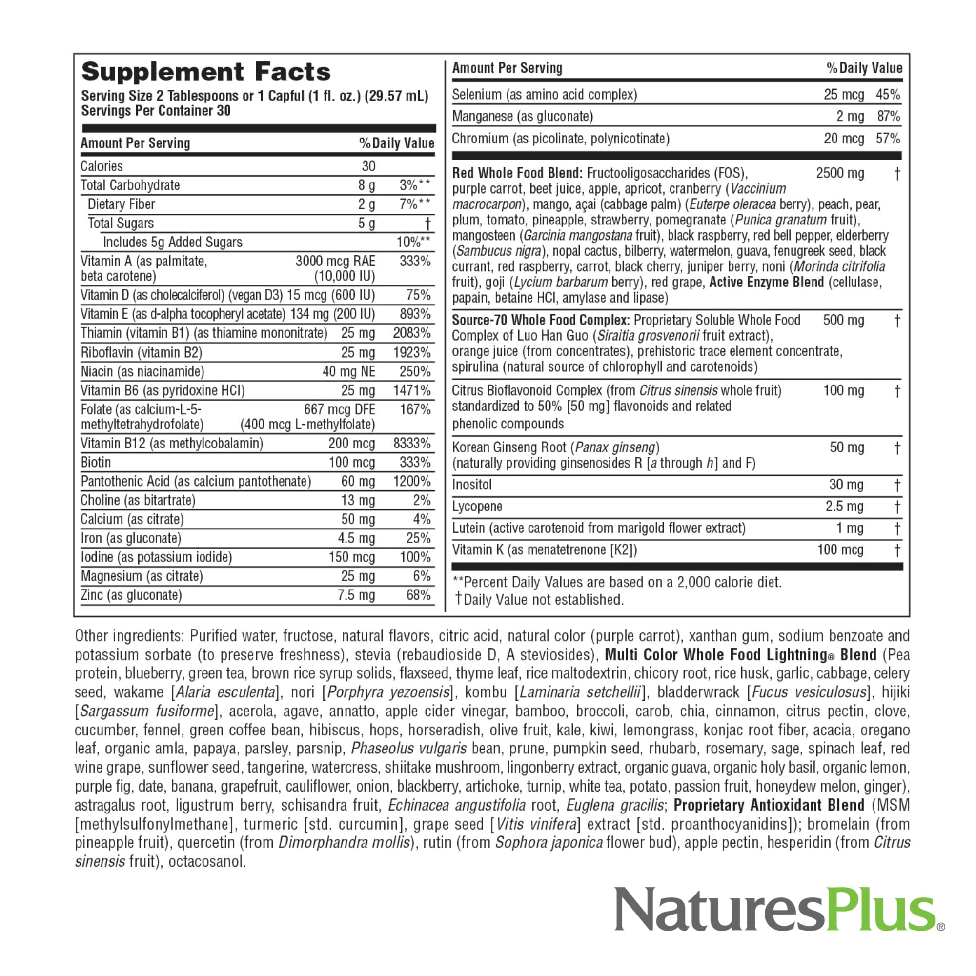 Foto 6 pulgar | Líquido Multivitamínico Natures Plus Source Of Life Red 900 Ml - Venta Internacional.