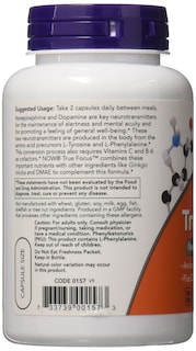 Foto 3 | Suplemento Now Foods True Focus 90 Cápsulas Vegetarianas Paquete de 2 - Venta Internacional