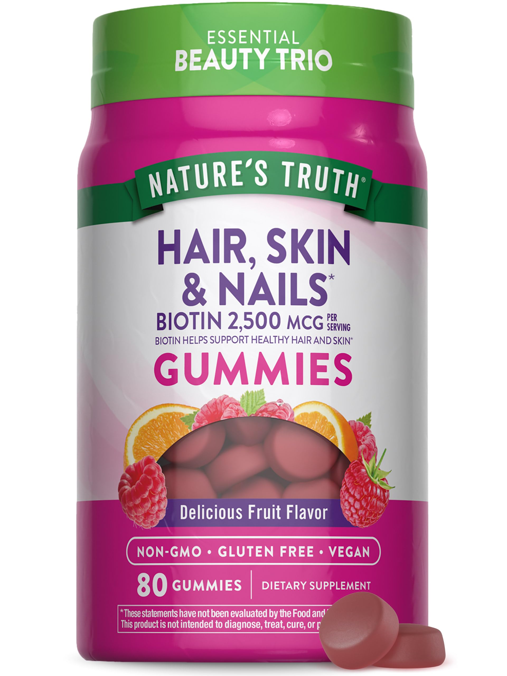 Foto 2 pulgar | Gomitas Supplement Nature's Truth Para Cabello, Piel Y Uñas, 80 Unidades - Venta Internacional.