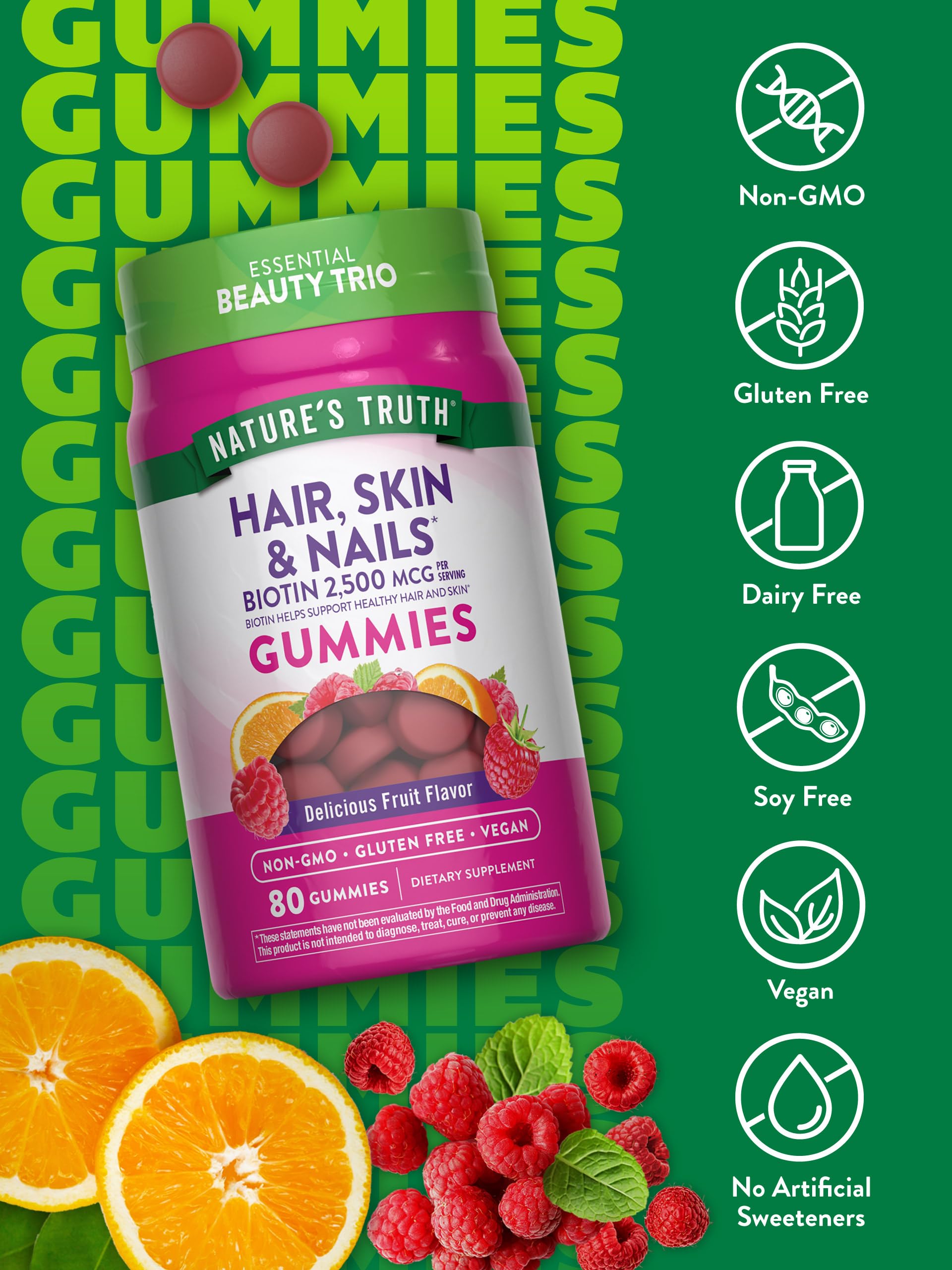 Foto 4 pulgar | Gomitas Supplement Nature's Truth Para Cabello, Piel Y Uñas, 80 Unidades - Venta Internacional.