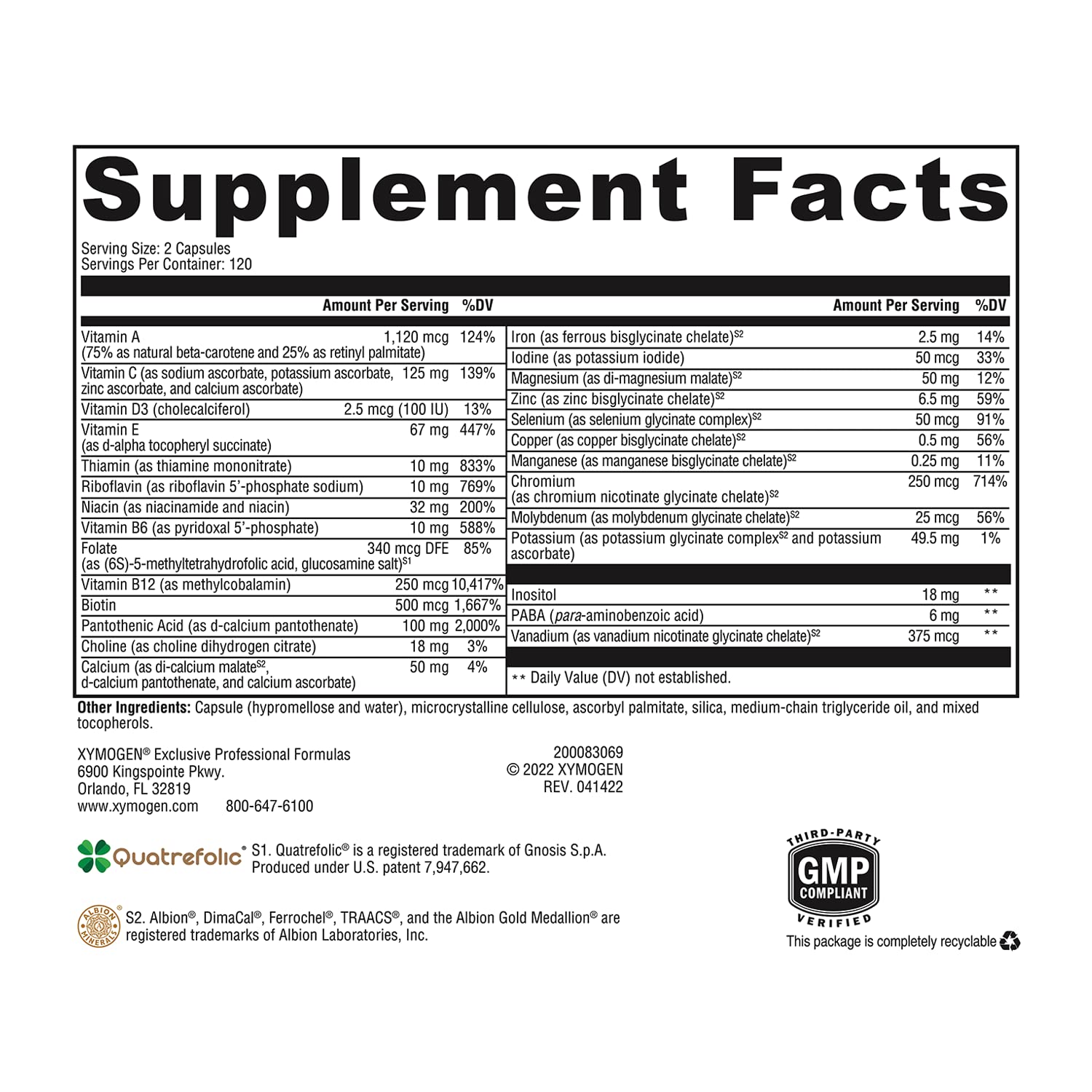 Foto 6 pulgar | Suplemento Xymogen Activnutrients con Hierro y Cobre 240 Cápsulas - Venta Internacional