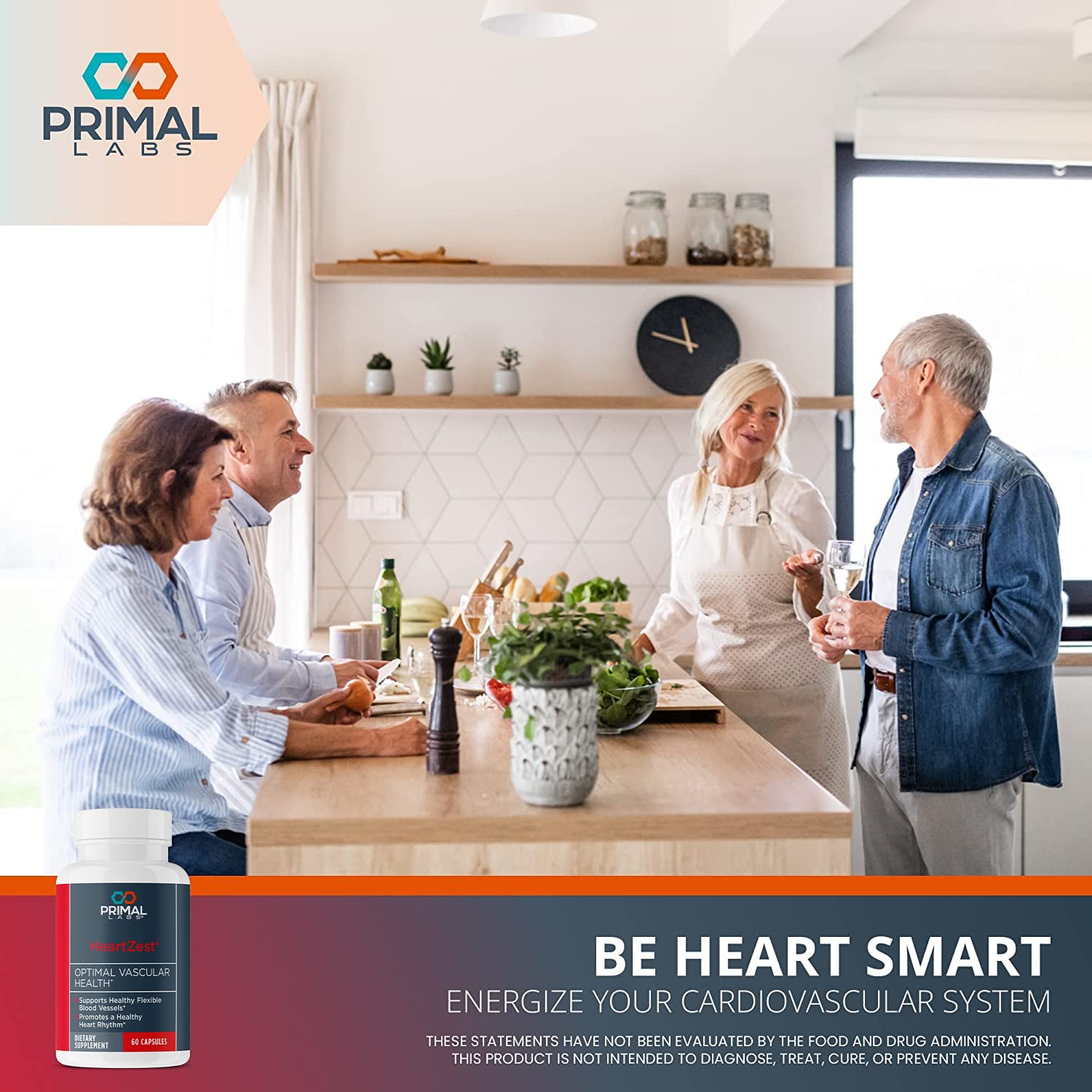Foto 4 pulgar | Suplemento Heartzest Heart Health Primal Labs 60 Cápsulas - Venta Internacional