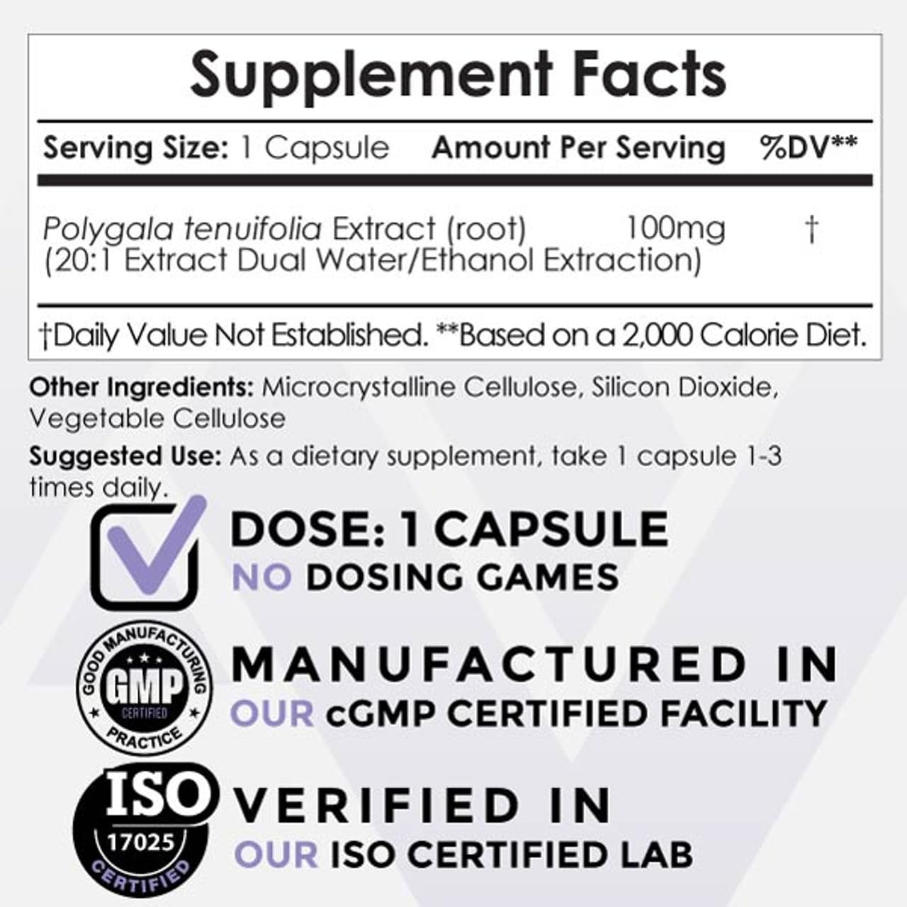 Foto 3 pulgar | Suplemento Nootropics Depot Polygala Tenuifolia 20:1 Con Extracto - Venta Internacional.