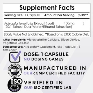 Foto 2 | Suplemento Nootropics Depot Polygala Tenuifolia 20:1 Con Extracto - Venta Internacional.