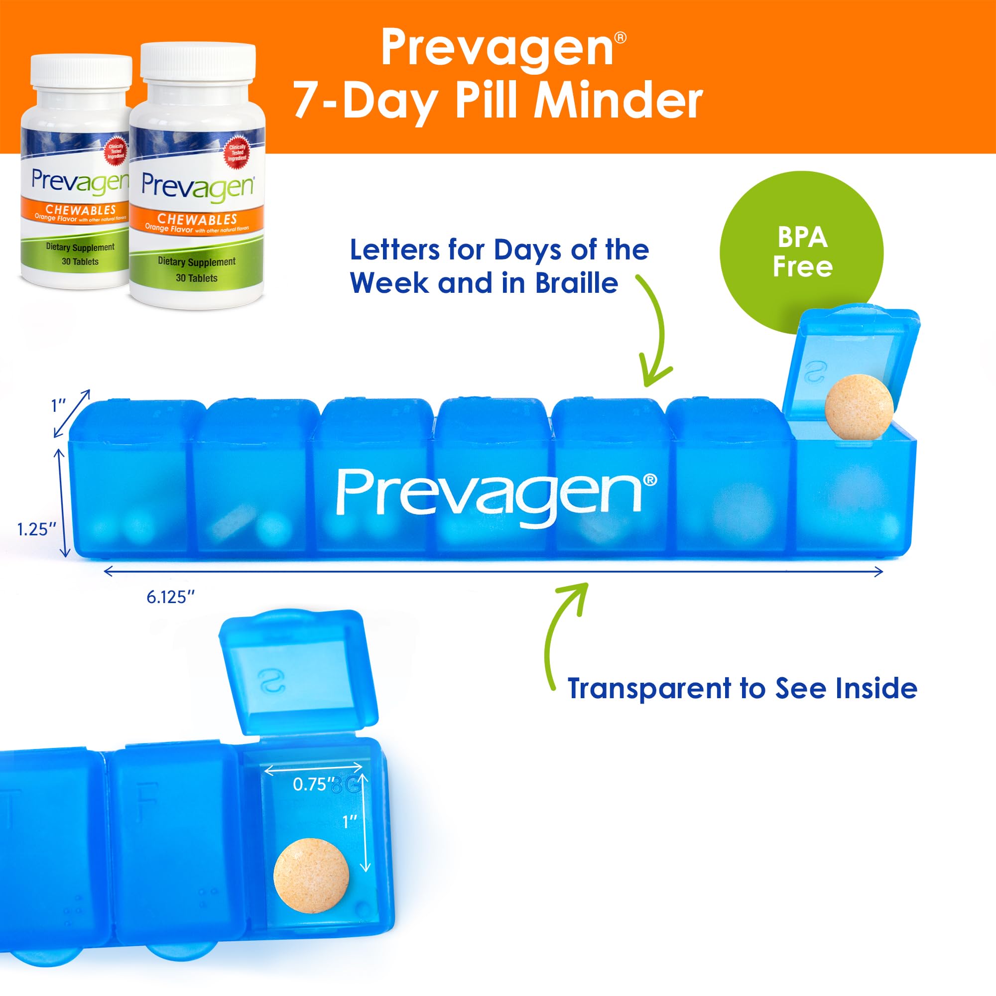 Foto 7 pulgar | Suplemento Prevagen Regular Strength 10 Mg Masticables 30 Comprimidos - Venta Internacional