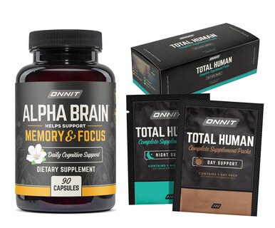 Foto 1 | Suplemento Onnit Alpha Brain 90 Cápsulas + Total Human 30 Días - Venta Internacional
