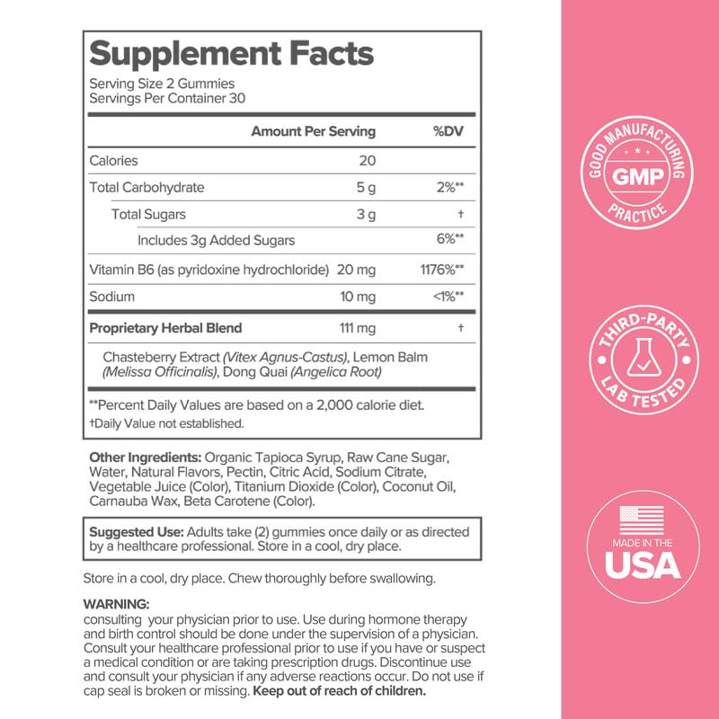 Foto 5 | Gomitas Síndrome Premenstrual Positive Flo 60 Porciones 3 Piezas - Venta Internacional