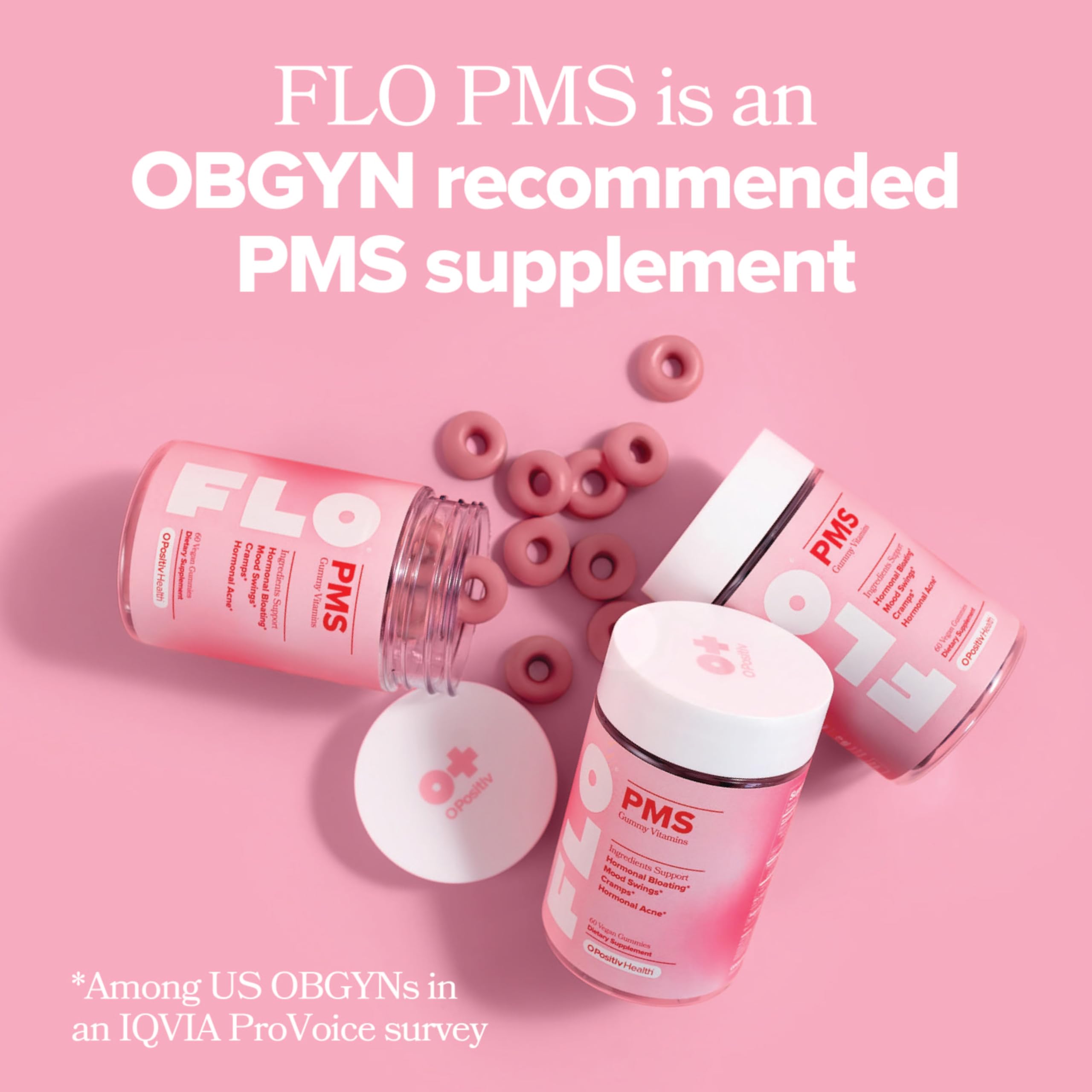 Foto 7 pulgar | Gomitas Síndrome Premenstrual Positive Flo 60 Porciones 3 Piezas - Venta Internacional