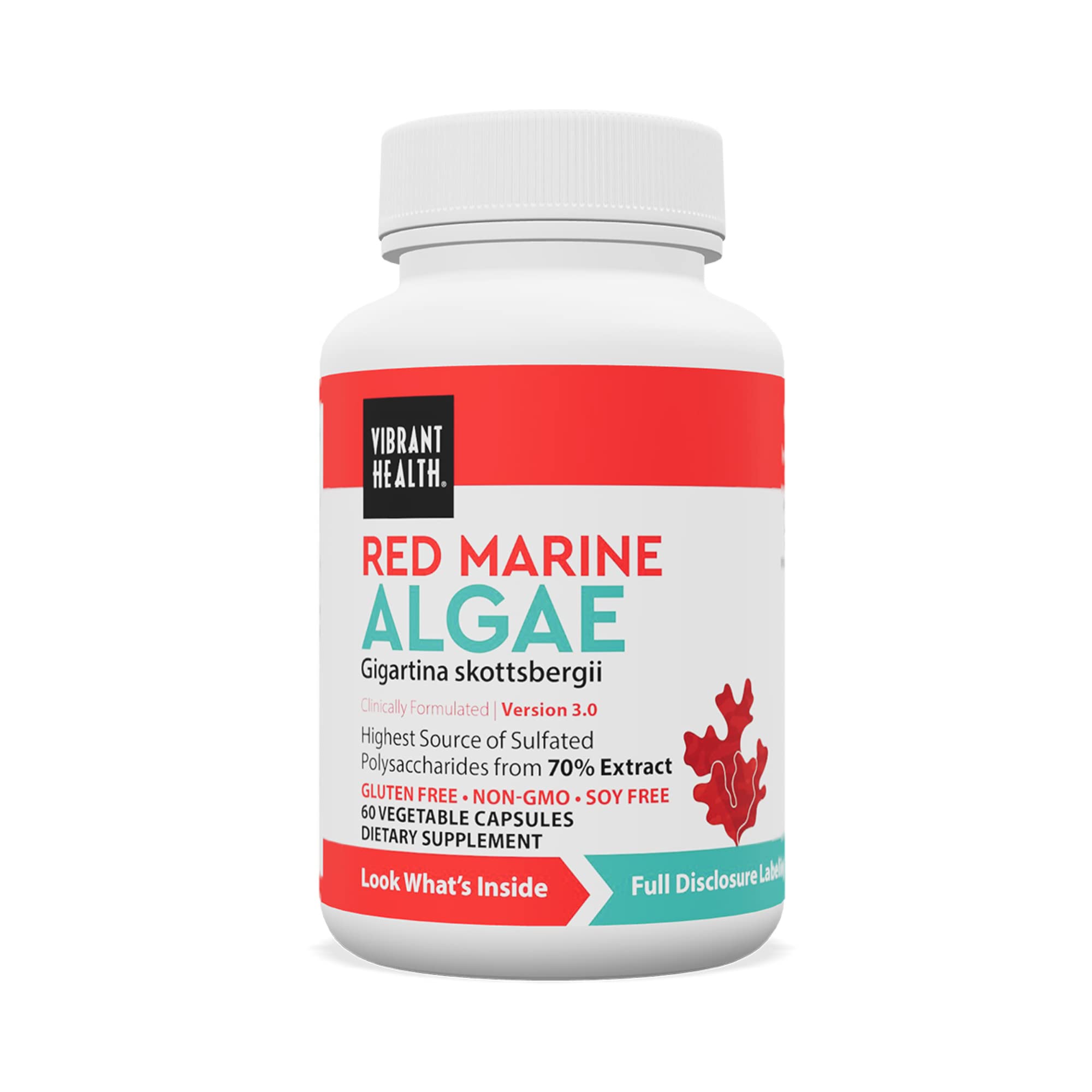 Foto 2 pulgar | Suplemento Vibrant Health Gigartina Red Marine Algae 60 Cápsulas - Venta Internacional