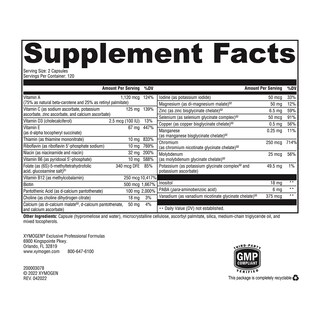 Foto 5 | Suplemento Xymogen Activnutrients Sin Hierro 240 Cápsulas - Venta Internacional