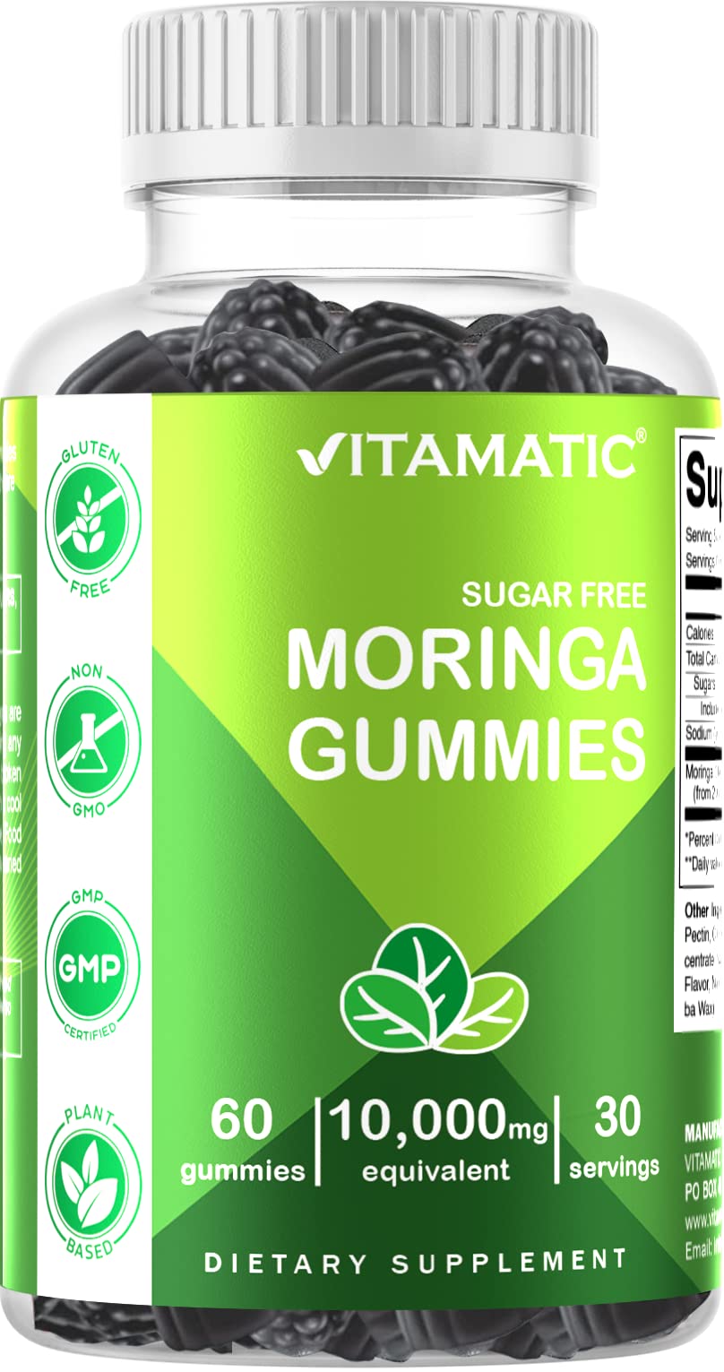 Foto 2 pulgar | Gomitas Vitamatic Moringa Sin Azúcar 10000 Mg 60 Unidades - Venta Internacional