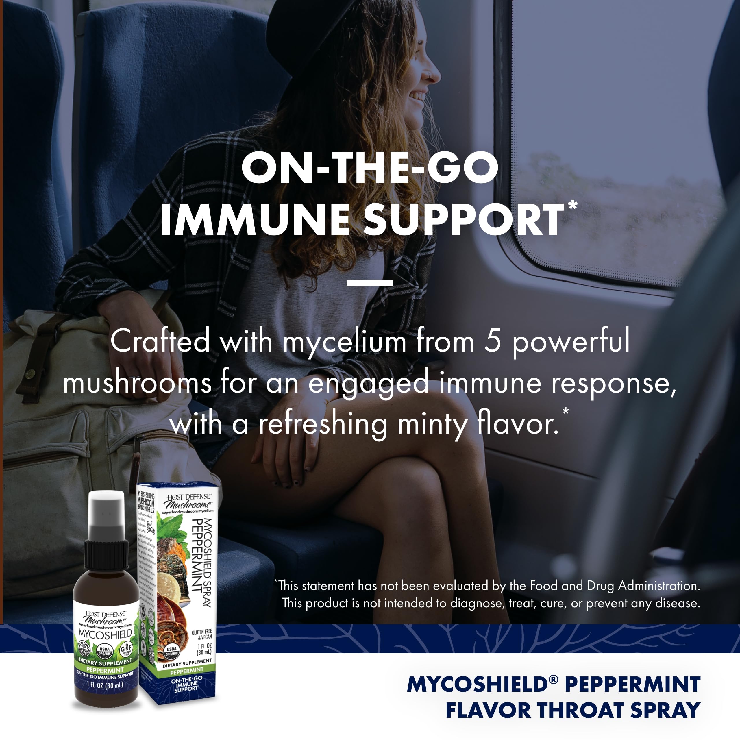 Foto 4 pulgar | Spray Para La Garganta Host Defense Mycoshield Immune Support, 30 Ml - Venta Internacional.