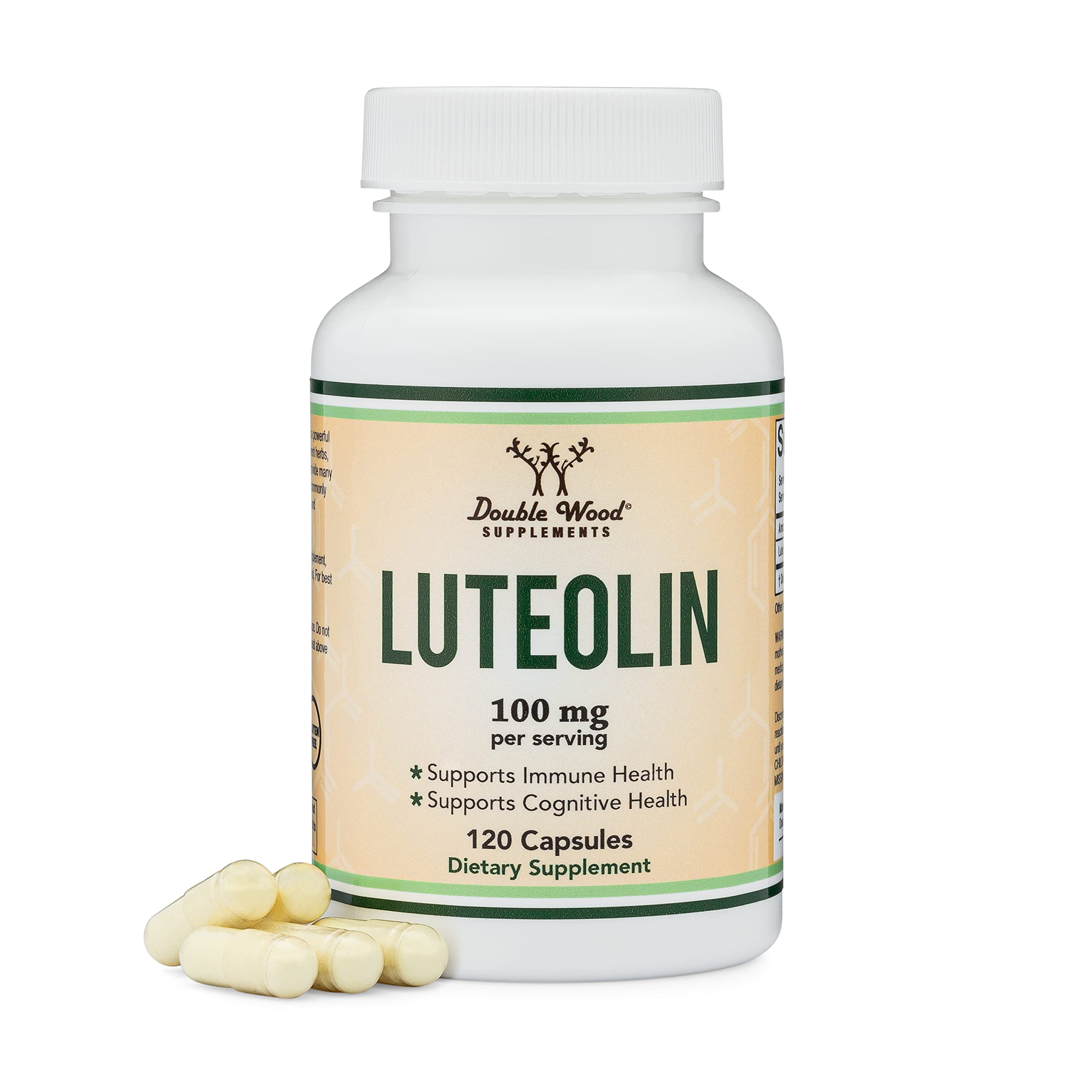 Foto 2 pulgar | Suplemento Double Wood Supplements, Luteolina, 100 Mg, 120 Cápsulas - Venta Internacional.