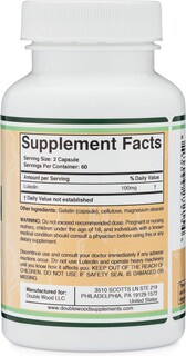 Foto 2 | Suplemento Double Wood Supplements, Luteolina, 100 Mg, 120 Cápsulas - Venta Internacional.
