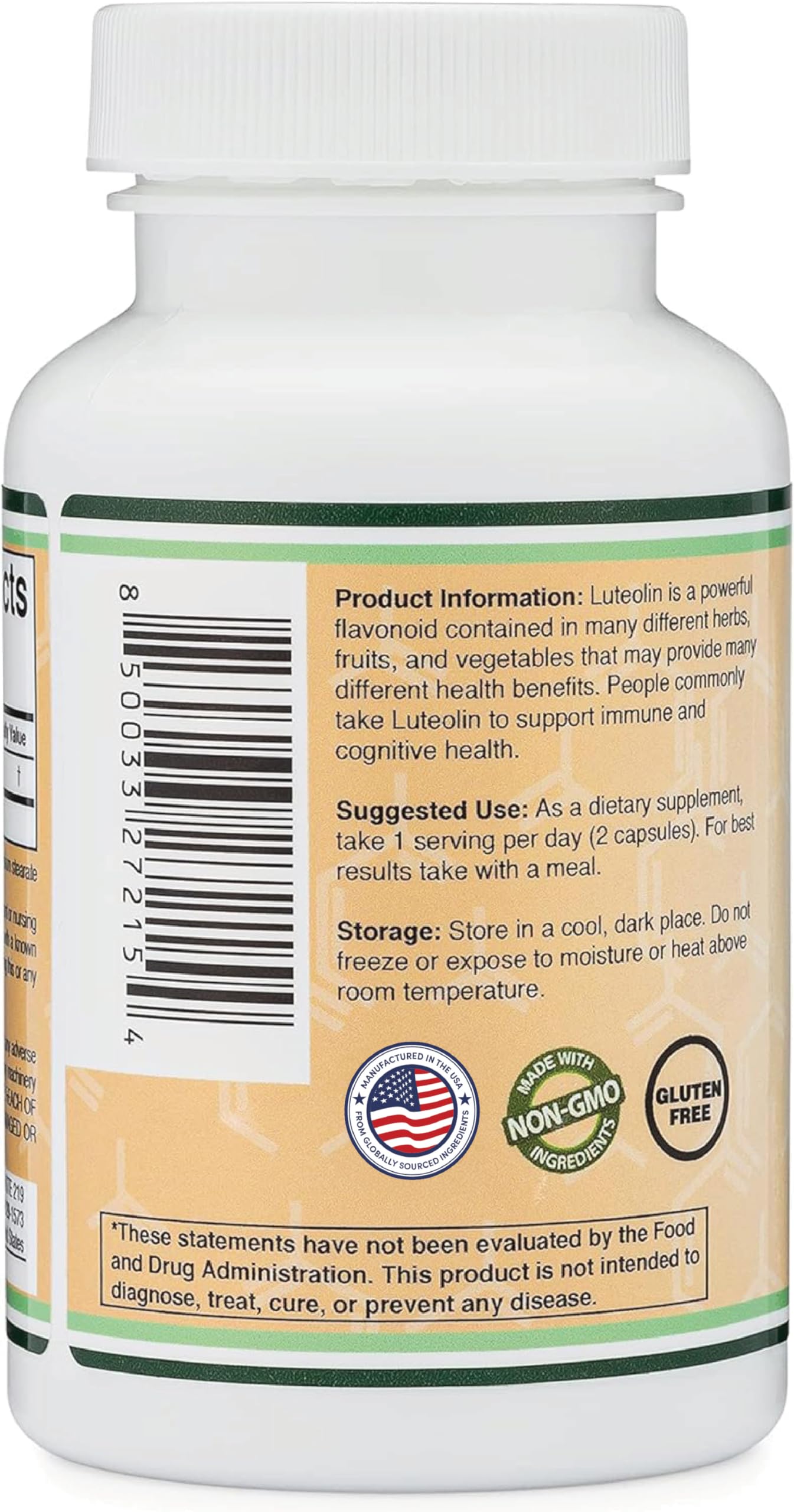 Foto 4 pulgar | Suplemento Double Wood Supplements, Luteolina, 100 Mg, 120 Cápsulas - Venta Internacional.