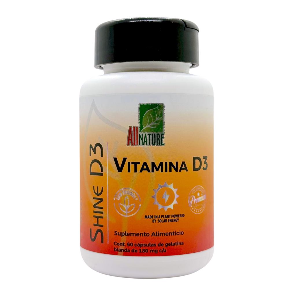 Foto 1 | Vitamina D3 5000 Ui All Nature 60 Cápsulas
