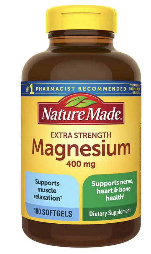 Foto 1 | Suplemento Alimenticio Magnesio 400 Mg Óxido Nature Made 180 Cápsulas - Venta Internacional